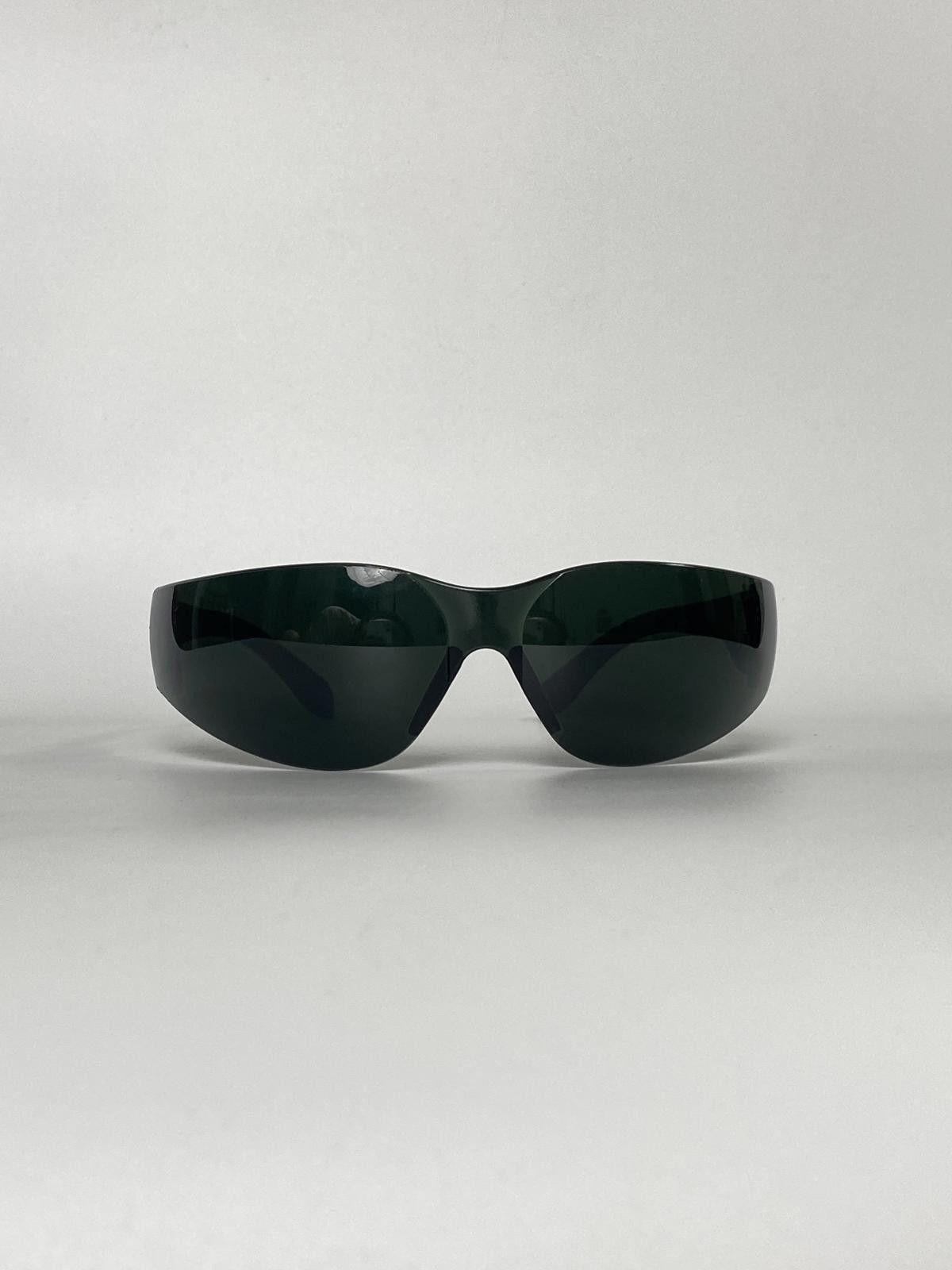 Japanese Brand Y2k Large Wide Safety Glasses Sunglasses Black Unisex OS Size ONE SIZE - 2 Thumbnail