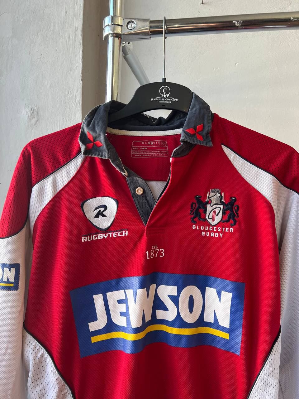 Vintage 2008 GLOUCESTER RUGBY RUGBYTECH JERSEY RARE SHIRT SIZE L Size US L / EU 52-54 / 3 - 3 Thumbnail