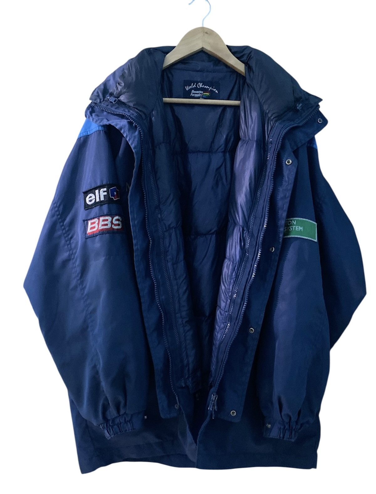 Benetton Rare🔥Vintage 90s Benetton Formula 1 Racing Team Renault Size US L / EU 52-54 / 3 - 3 Thumbnail