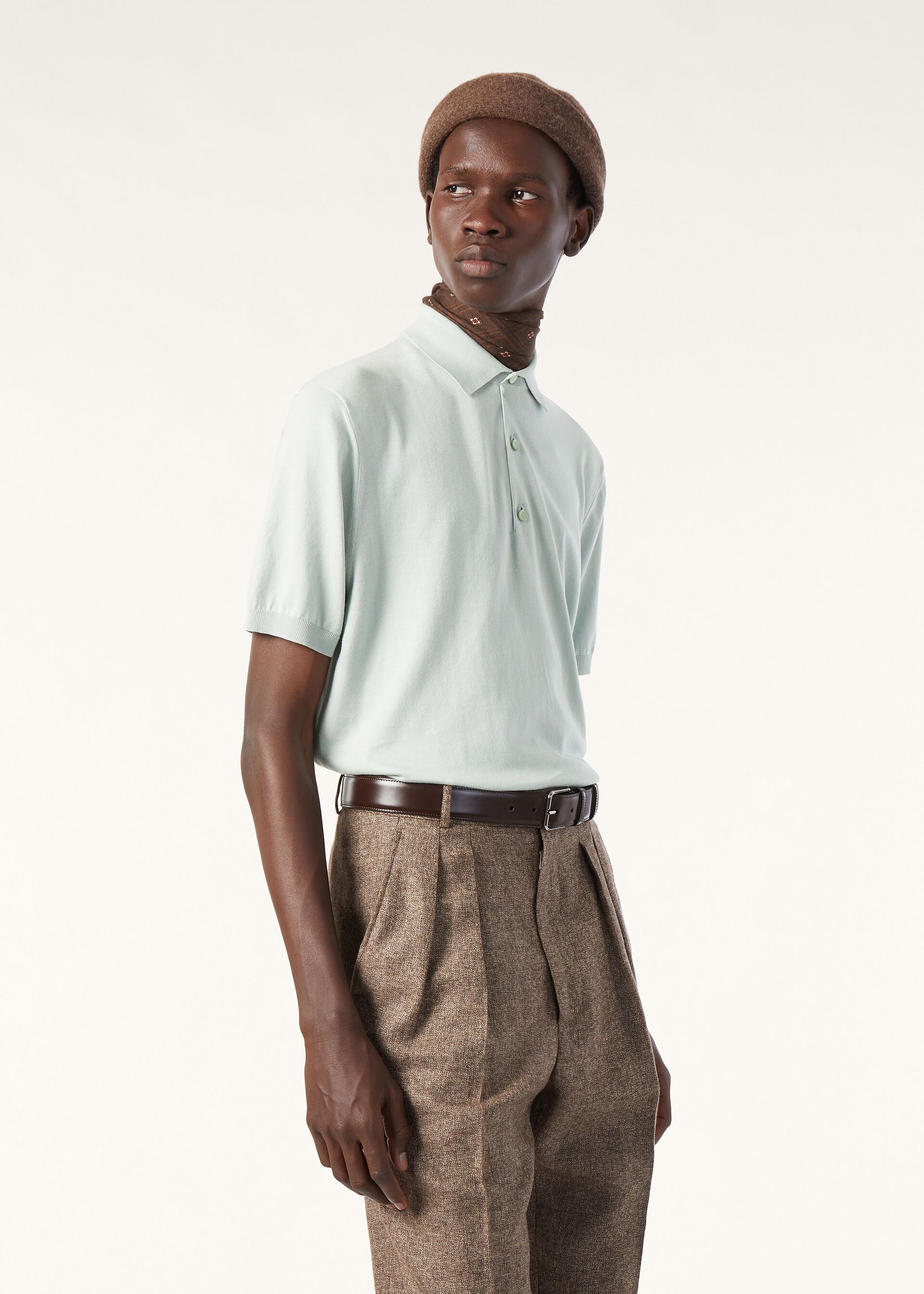 Loro Piana os11x0226 FAO9908 Polo Shirt in Green Oxygen Size US S / EU 44-46 / 1 - 4 Thumbnail