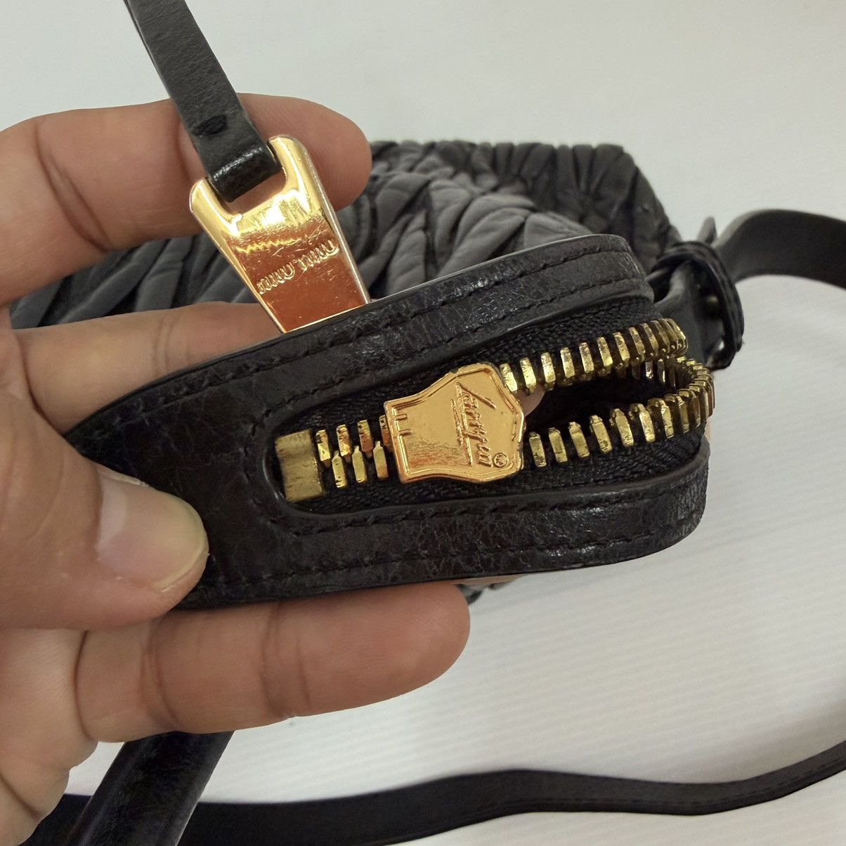 Miu Miu Miu Miu Matelasse Black Leather Two Way Bag Size ONE SIZE - 11 Thumbnail