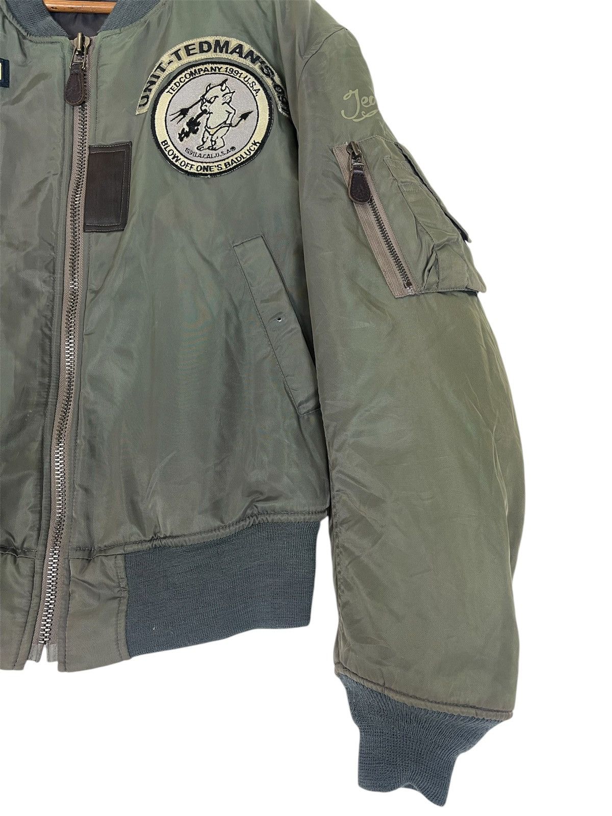 Tedman TEDMAN LUCKY DEVIL MA-1 TED COMPANY BOMBER MILITARY JACKET Size US L / EU 52-54 / 3 - 7 Thumbnail
