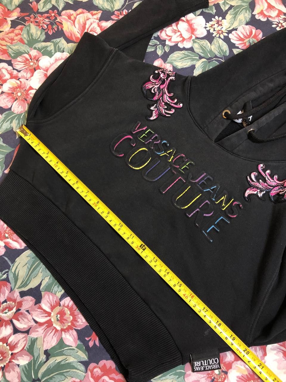 Versace Jeans Couture Versace Jeans Couture black big gold logo hoodie Size XS / US 0-2 / IT 36-38 - 10 Thumbnail