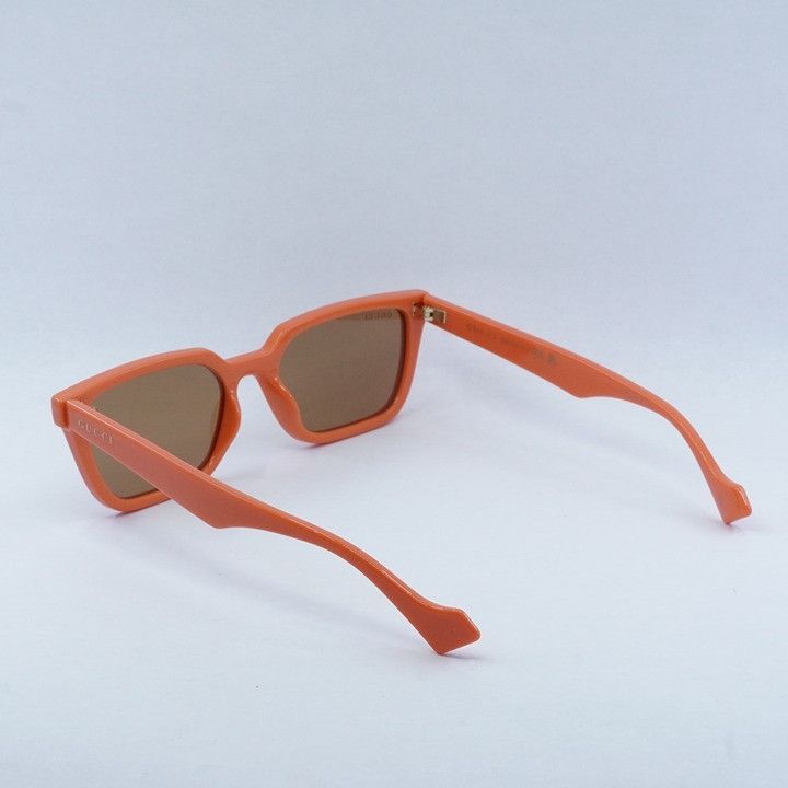 Gucci Gucci GG1539S 004 Sunglasses Orange Rectangle Frame, Brown Size ONE SIZE - 6 Thumbnail