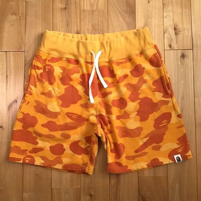 Bape BAPE Orange camo sweat shorts a bathing ape ★size S Size US 30 / EU 46 - 1 Thumbnail