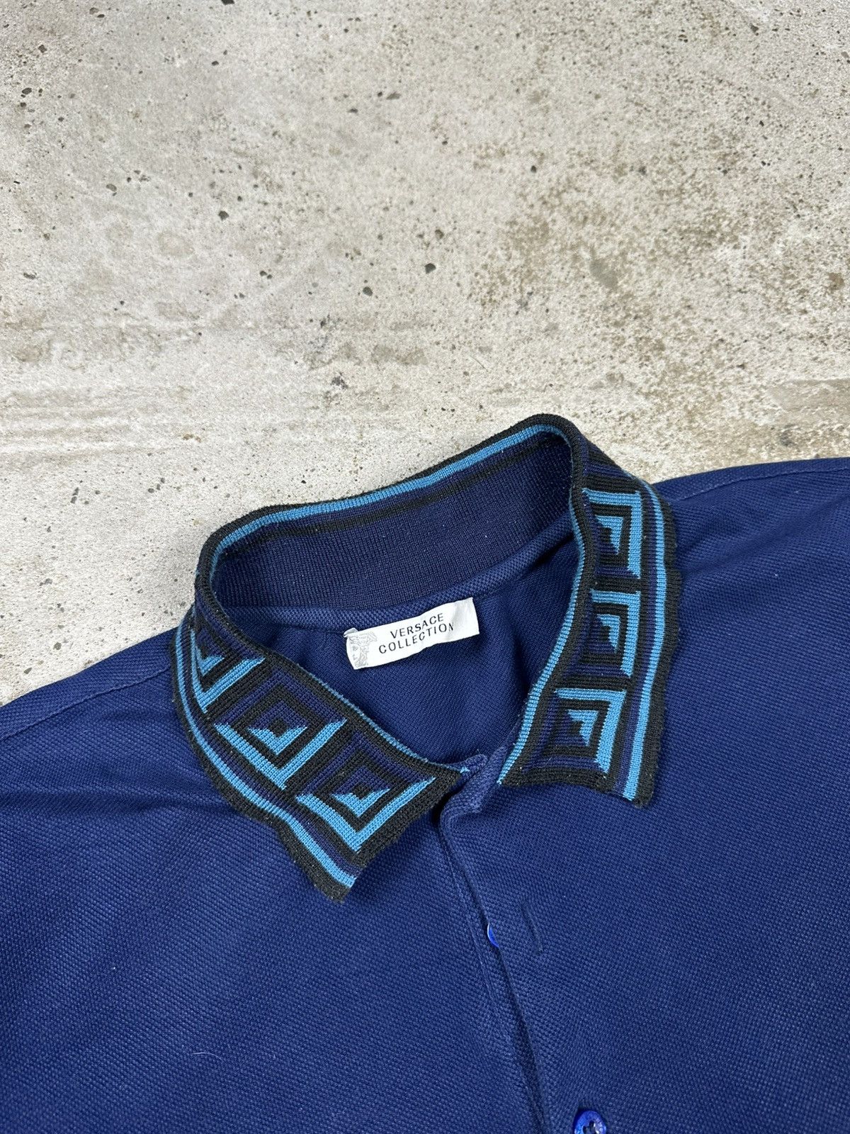 Versace Versace Collection Blue Navy Polo T Shirt Tee Size US XL / EU 56 / 4 - 7 Thumbnail