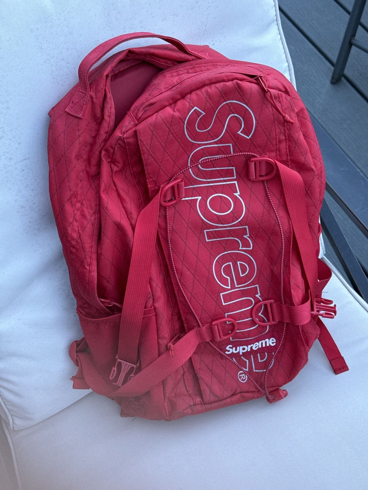 Supreme fw18 backpack size deals