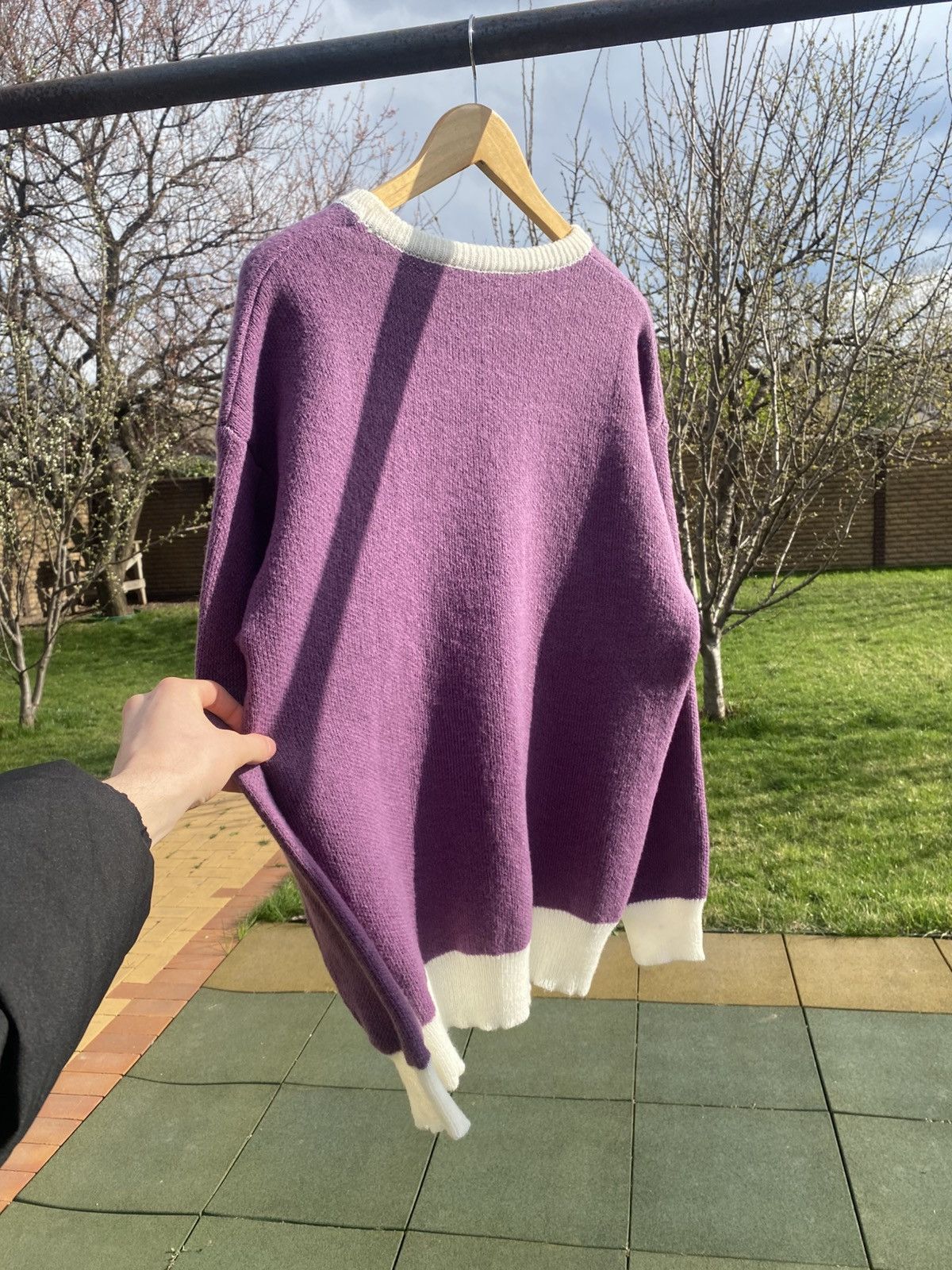 Japanese Brand Purple anime girl sweater, oversized manga knit jumper Size XL / US 12-14 / IT 48-50 - 5 Thumbnail