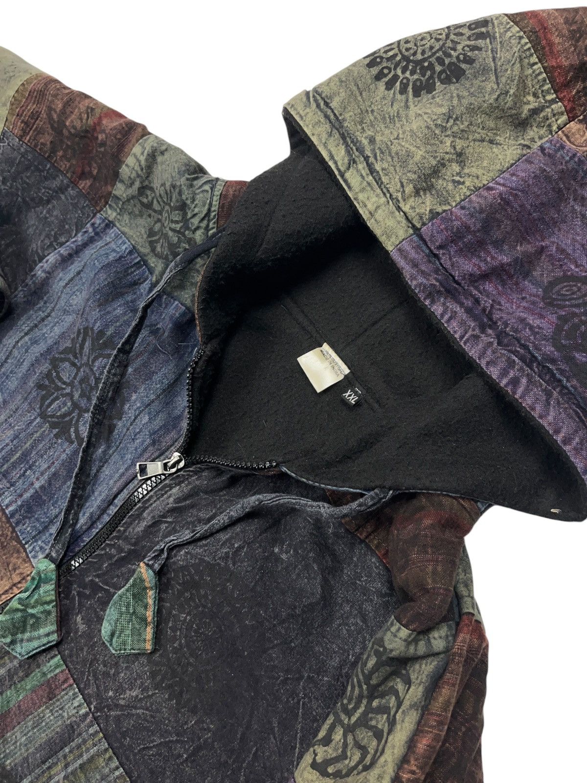Japanese Brand Vintage Nepal Hippy Patchwork Zip Hoodie Jacket y2k Size US XXL / EU 58 / 5 - 6 Thumbnail