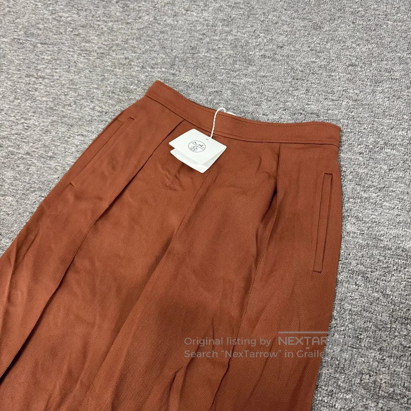 Hermes Hermes size 34 Silk blended wide-leg long pants| Size 26" / US 2 / IT 38 - 3 Thumbnail