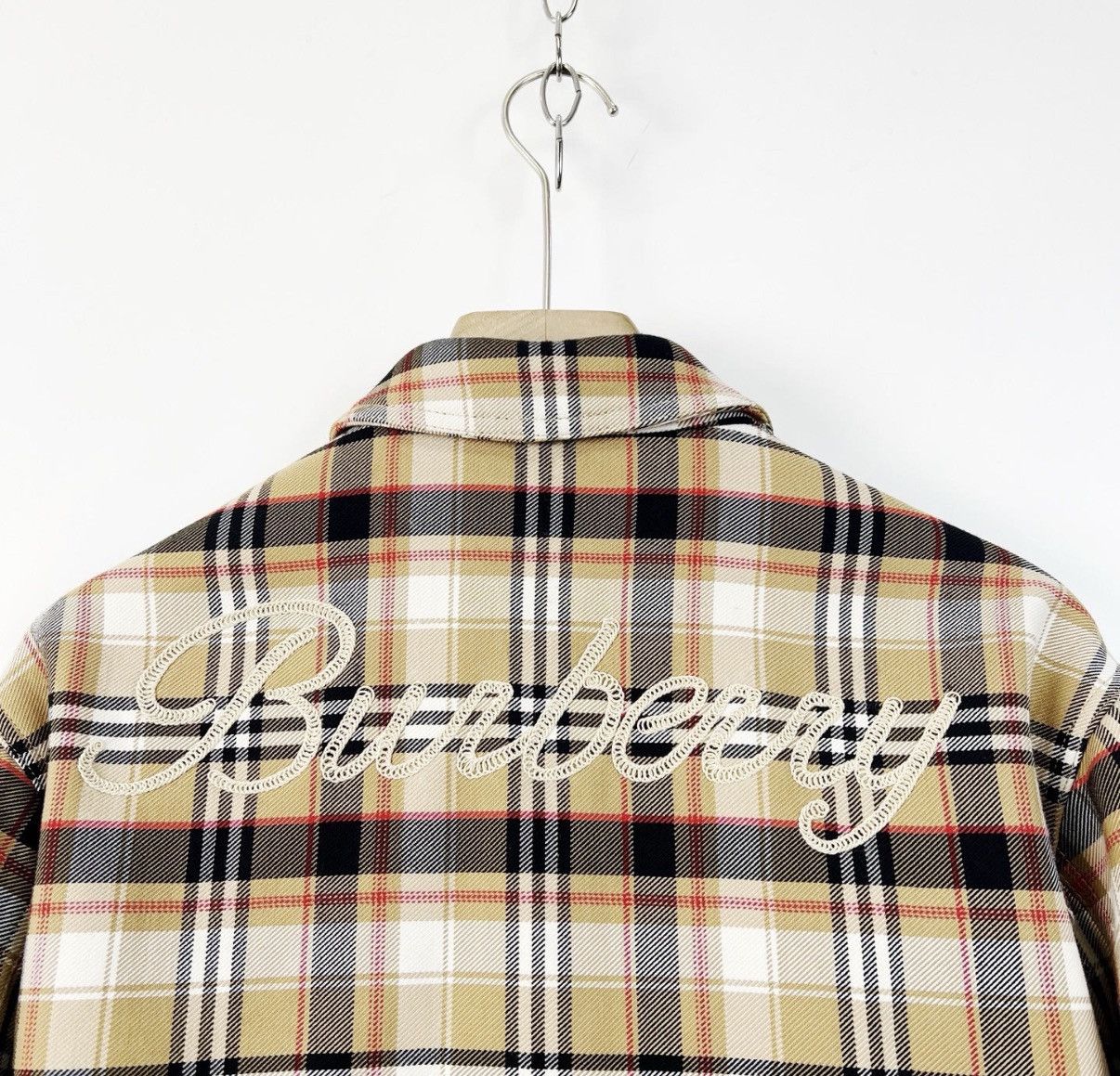 Burberry Burberry / Classic Plaid Embroidered Wool Coat K12 Size US M / EU 48-50 / 2 - 6 Thumbnail