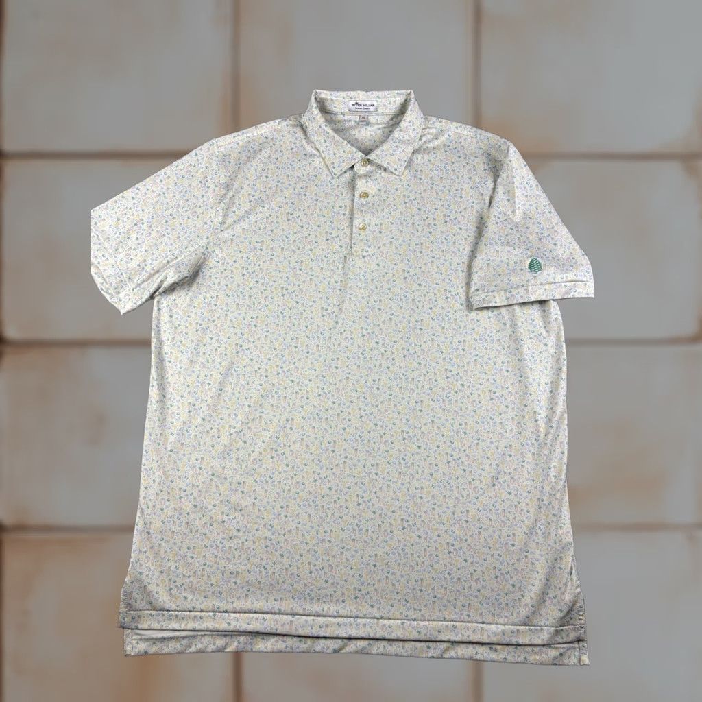 Peter Millar Peter Millar Summer Comfort Polo Shirt Men XL Multicolor Geometric Print Short Sleeve Collared Polo Golf Summer Mens XL Size US XL / EU 56 / 4 - 1 Thumbnail