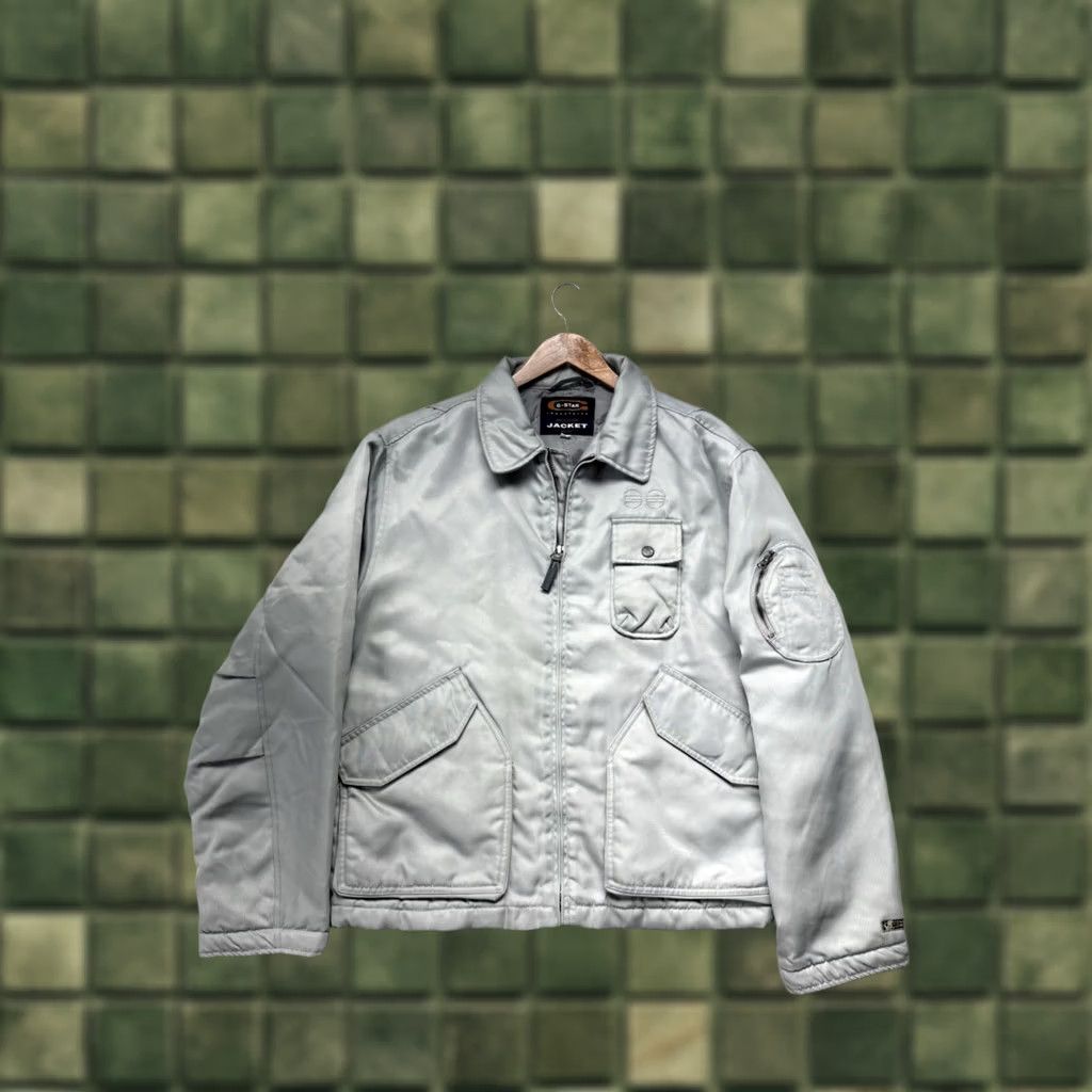 G-Star VINTAGE G-Star Bomber Jacket MA-2 Flyer Quilted Military Mens Casual Mint Size L Size US L / EU 52-54 / 3 - 1 Thumbnail