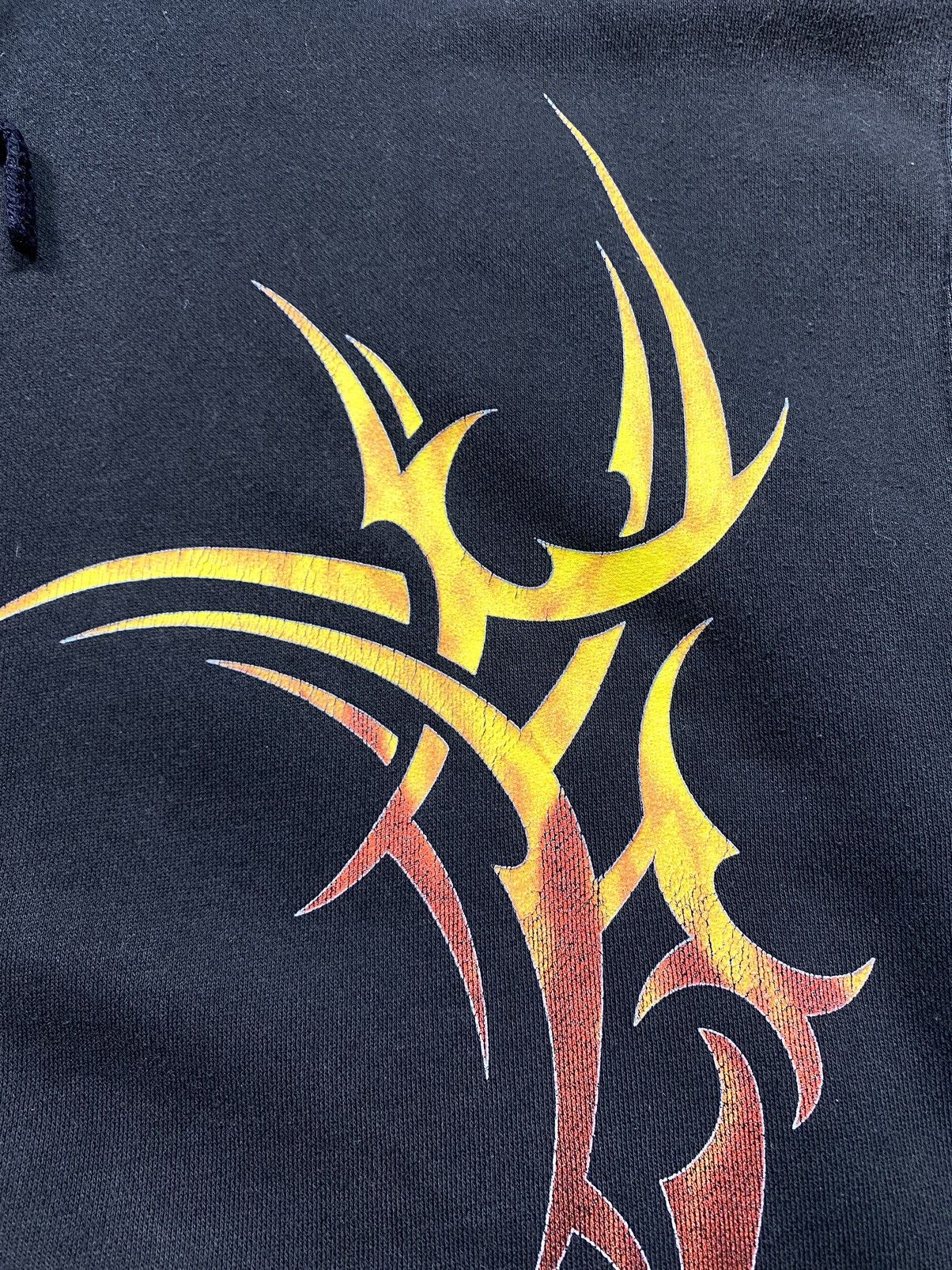 Japanese Brand Y2K Vintage 2000’s Abstract Fire Hoodie Japan Style Size US XL / EU 56 / 4 - 8 Thumbnail