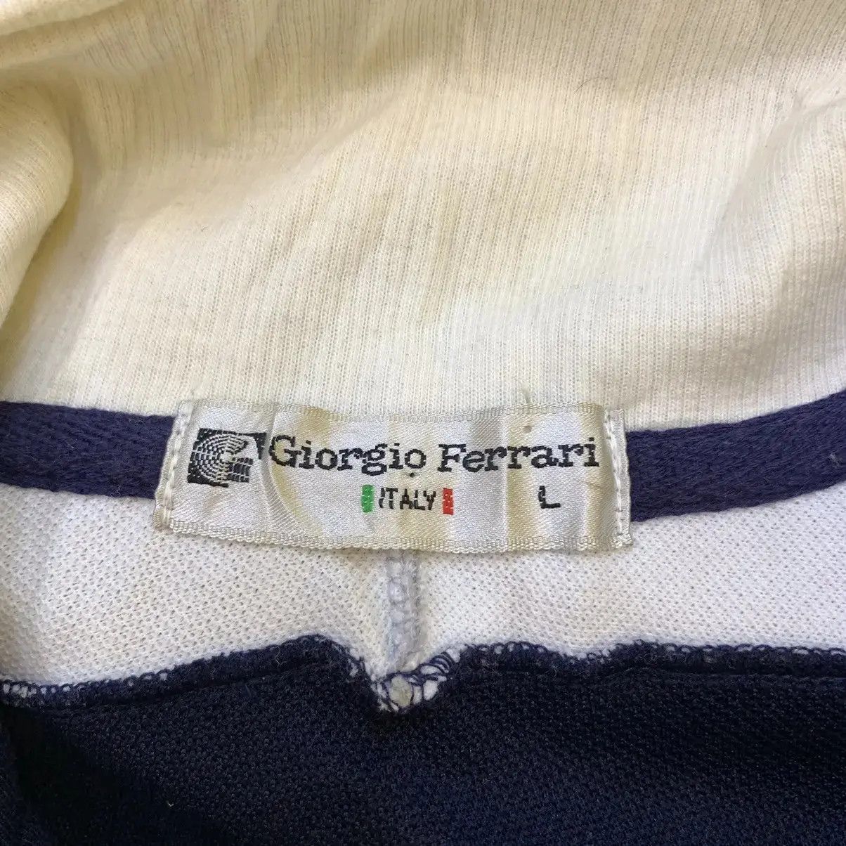 Ferrari Vintage GIORGIO FERRARI ITALY Striped Warm Jacket Size US L / EU 52-54 / 3 - 6 Thumbnail