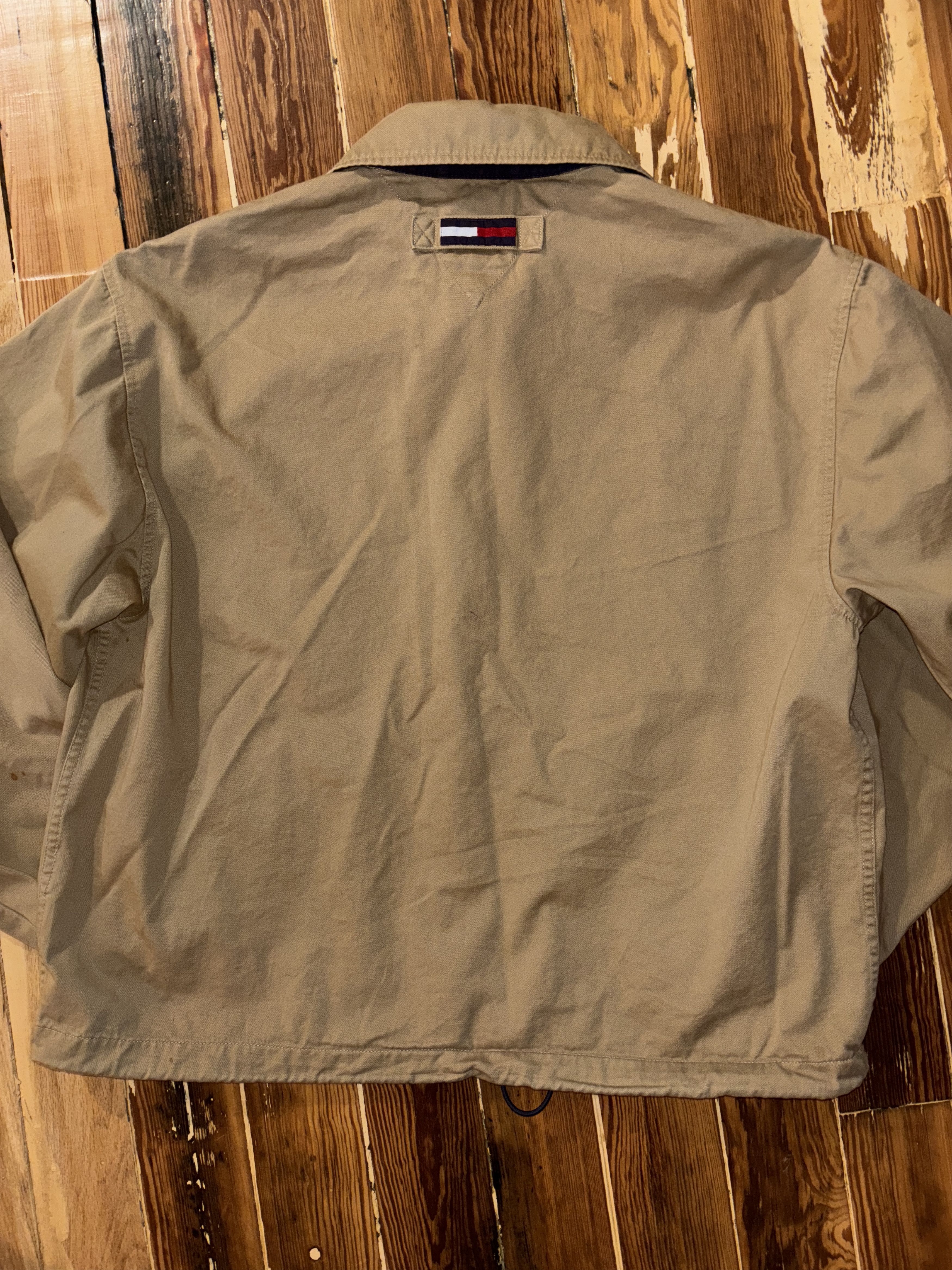 Tommy Hilfiger Distressed 90s Tommy Hilfiger Khaki Vintage Jacket Size US L / EU 52-54 / 3 - 2 Thumbnail