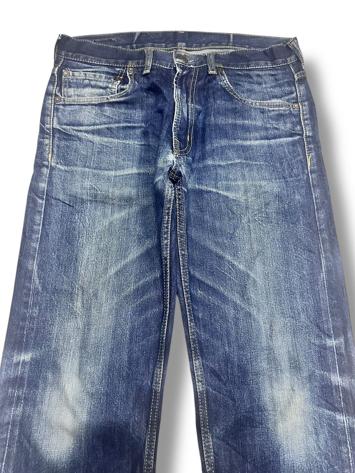 HOLLYWOOD RANCH MARKET Vintage HRM Distressed Jeans Baggy Loose With Thunder Faded Size US 32 / EU 48 - 3 Thumbnail