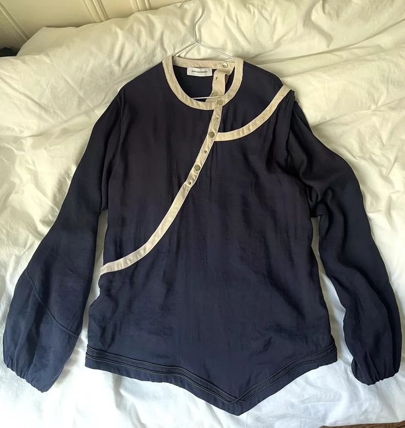 Kiko Kostadinov Kiko Kostadinov Navy blue deconstructed top Size US L / EU 52-54 / 3 - 4 Thumbnail