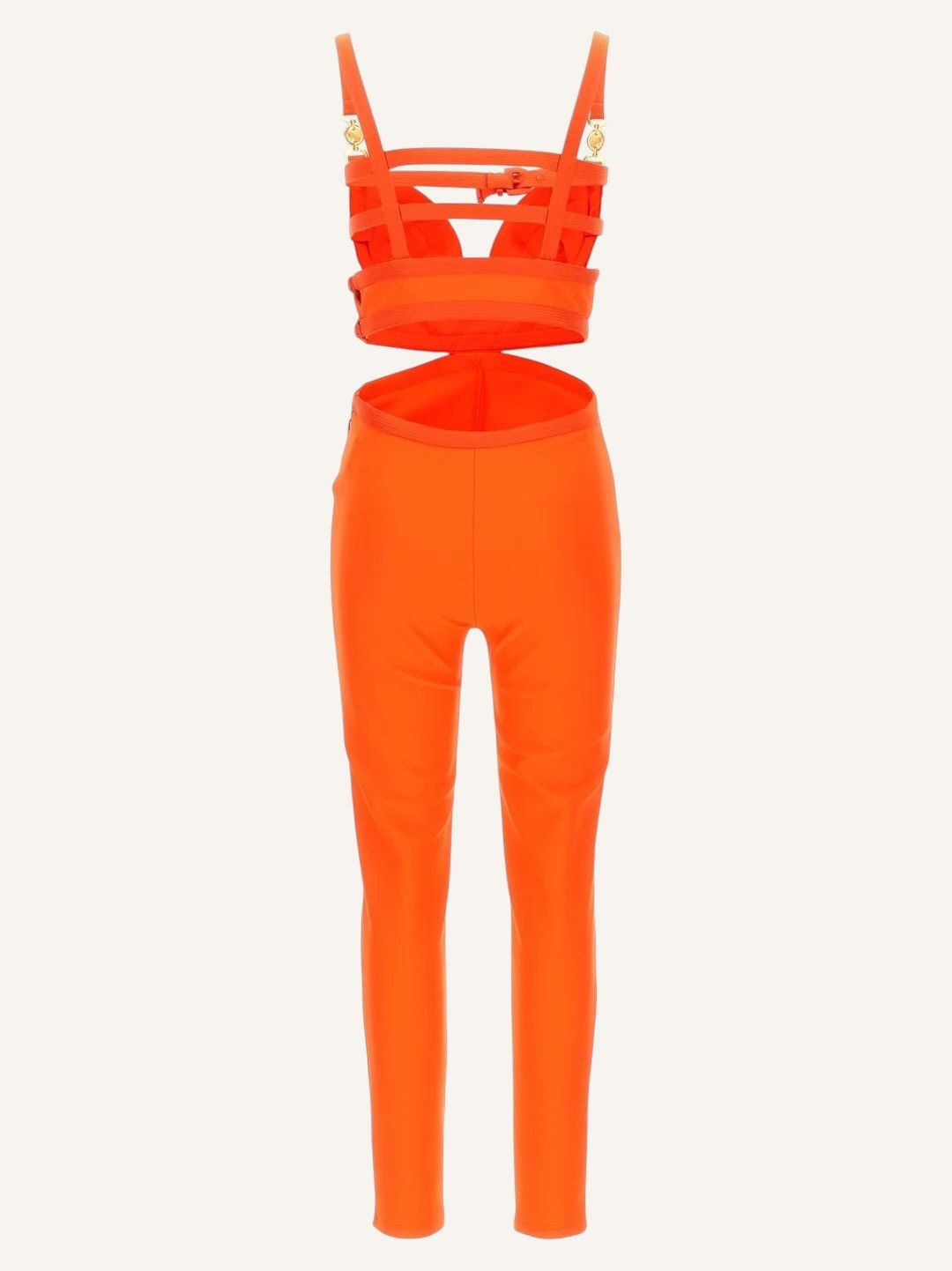 Versace Versace Women’s Strappy Cut-Out Jumpsuit in Orange Size XS / US 0-2 / IT 36-38 - 2 Thumbnail