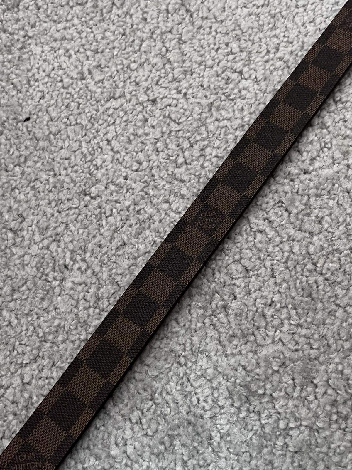 Louis Vuitton Louis Vuitton Damier Santur Carre Belt Brown Golden Size ONE SIZE - 8 Thumbnail