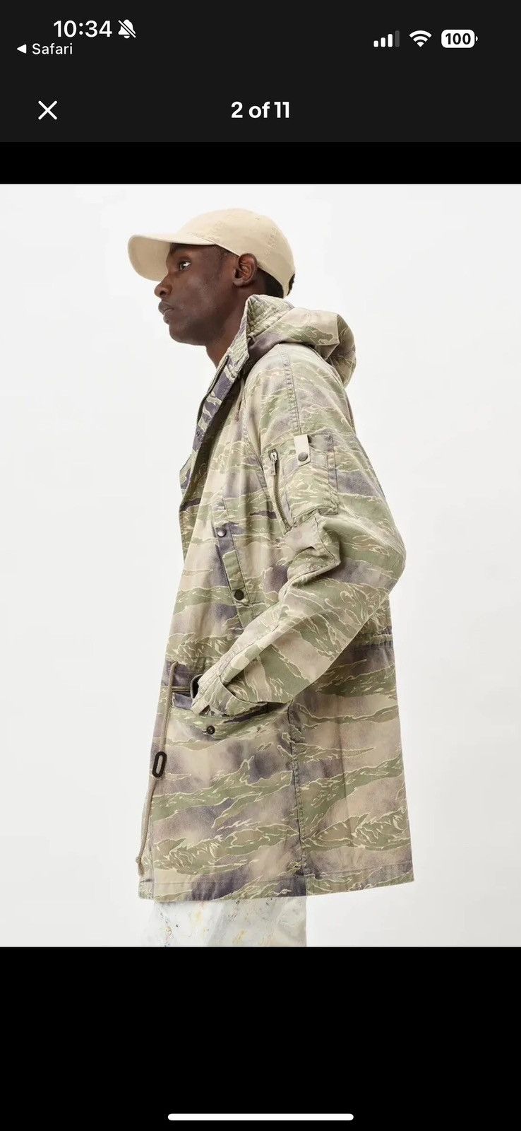 John Elliott JOHN ELLIOTT Military Parka Jacket Tiger Camo Sz 3 Large NWT Size US L / EU 52-54 / 3 - 10 Thumbnail