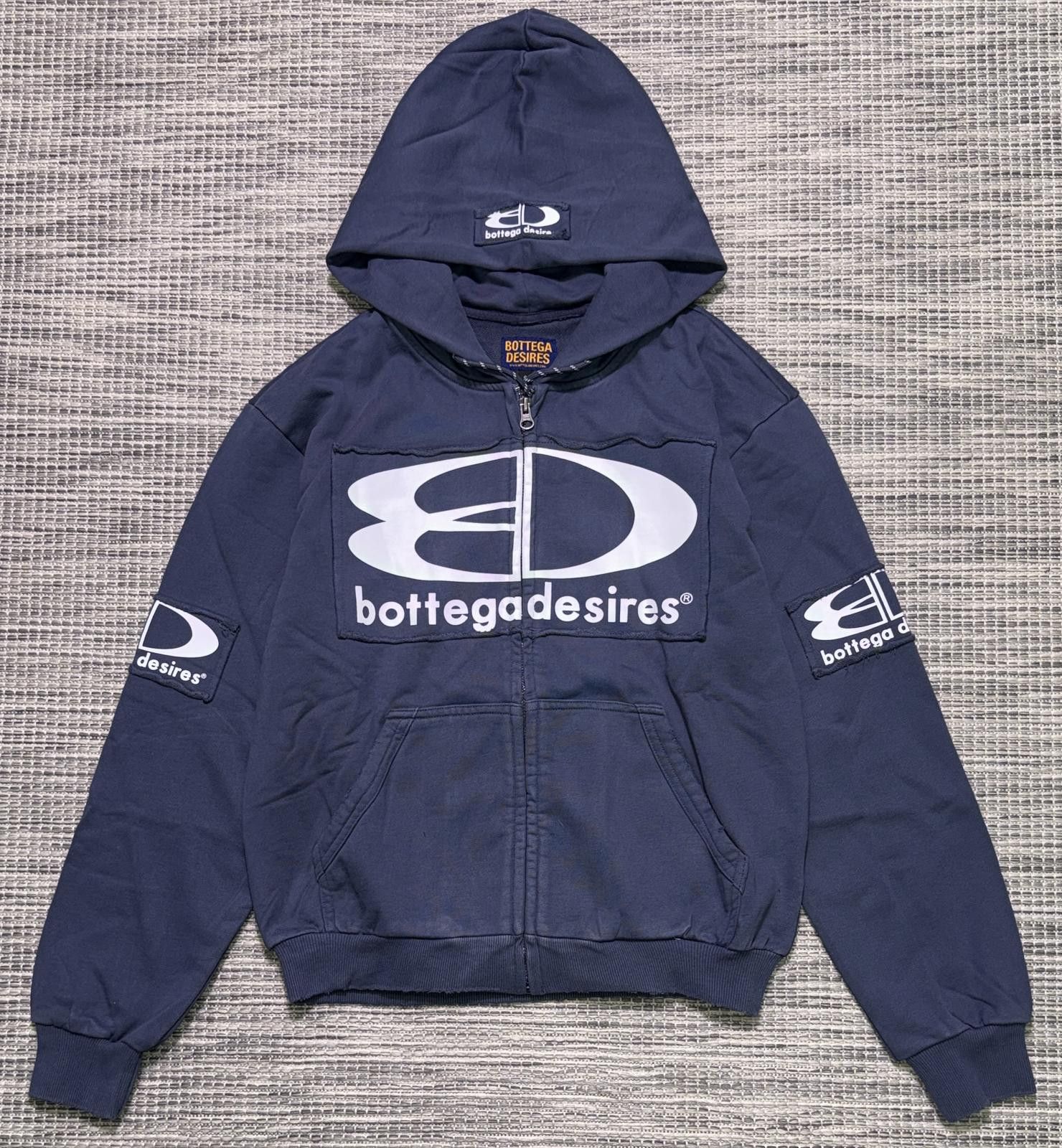Bottega Desires Blue Tech Men's Zip Up Jacket
