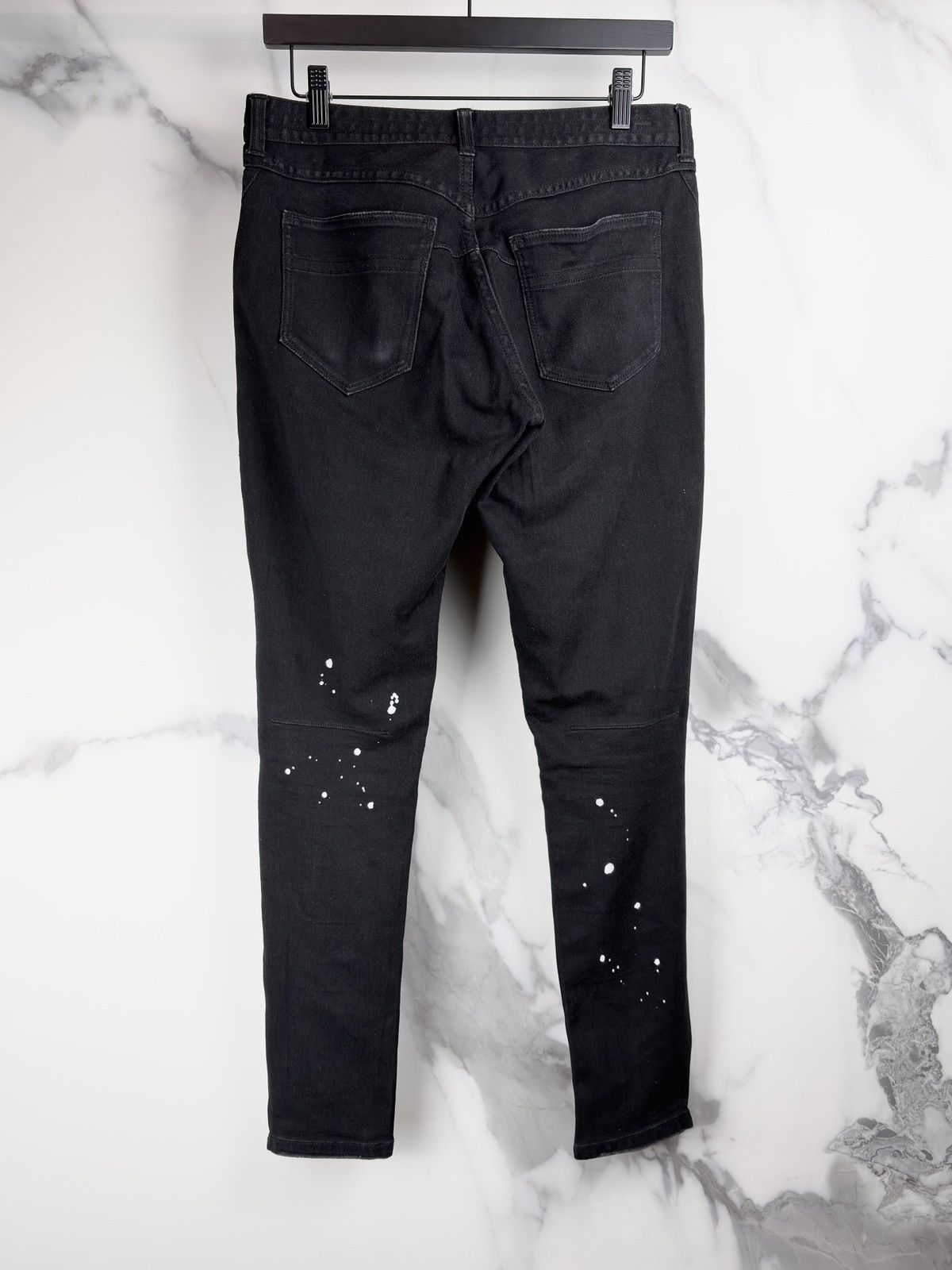 Number (N)ine Number (N)ine Music Note Paint Distressed Zip Denim Jeans Size US 28 / EU 44 - 2 Thumbnail