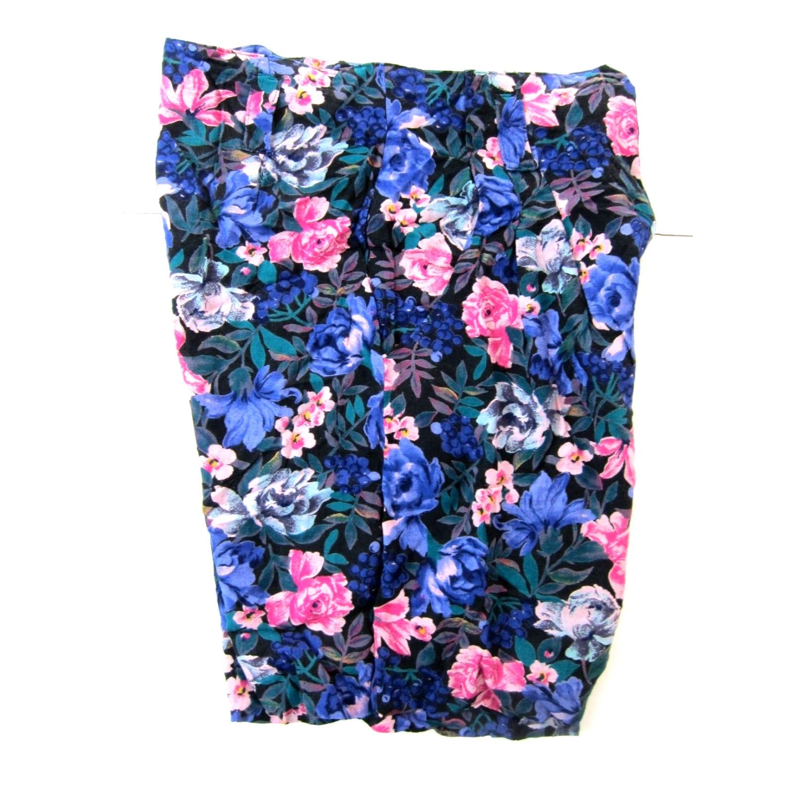 Vintage Vtg Rampage Rayon Floral High Rise Bermuda Short Women 8 Pink White Purple Pocket 44" hip 31" waist 14" rise Womens Size 30" / US 8 / IT 44 - 5 Thumbnail