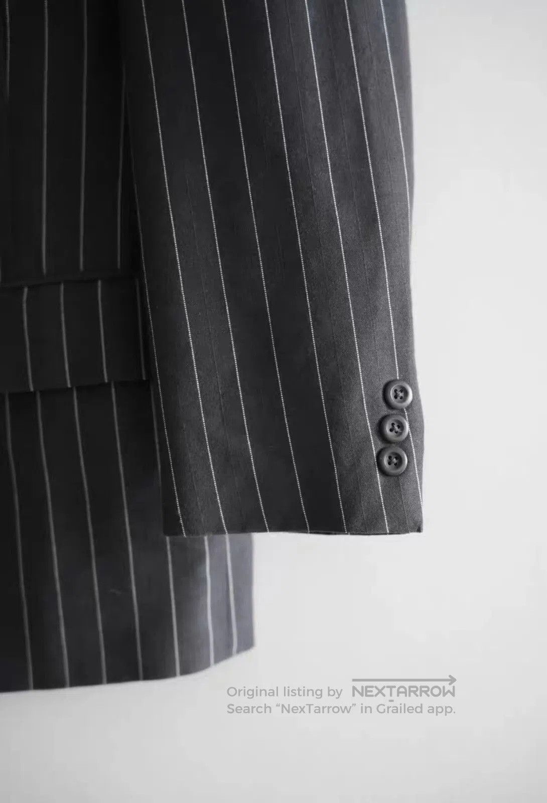 Yohji Yamamoto Black Pinstriped Double. Size US S / EU 44-46 / 1 - 5 Thumbnail