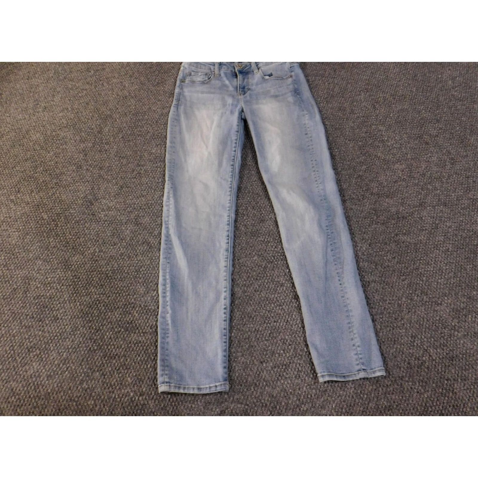 American Eagle Outfitters VINTAGE American Eagle Outfitters Jeans Womens 4 Light Wash Denim Skinny Super Stretch X Size 27" / US 4 / IT 40 - 2 Thumbnail