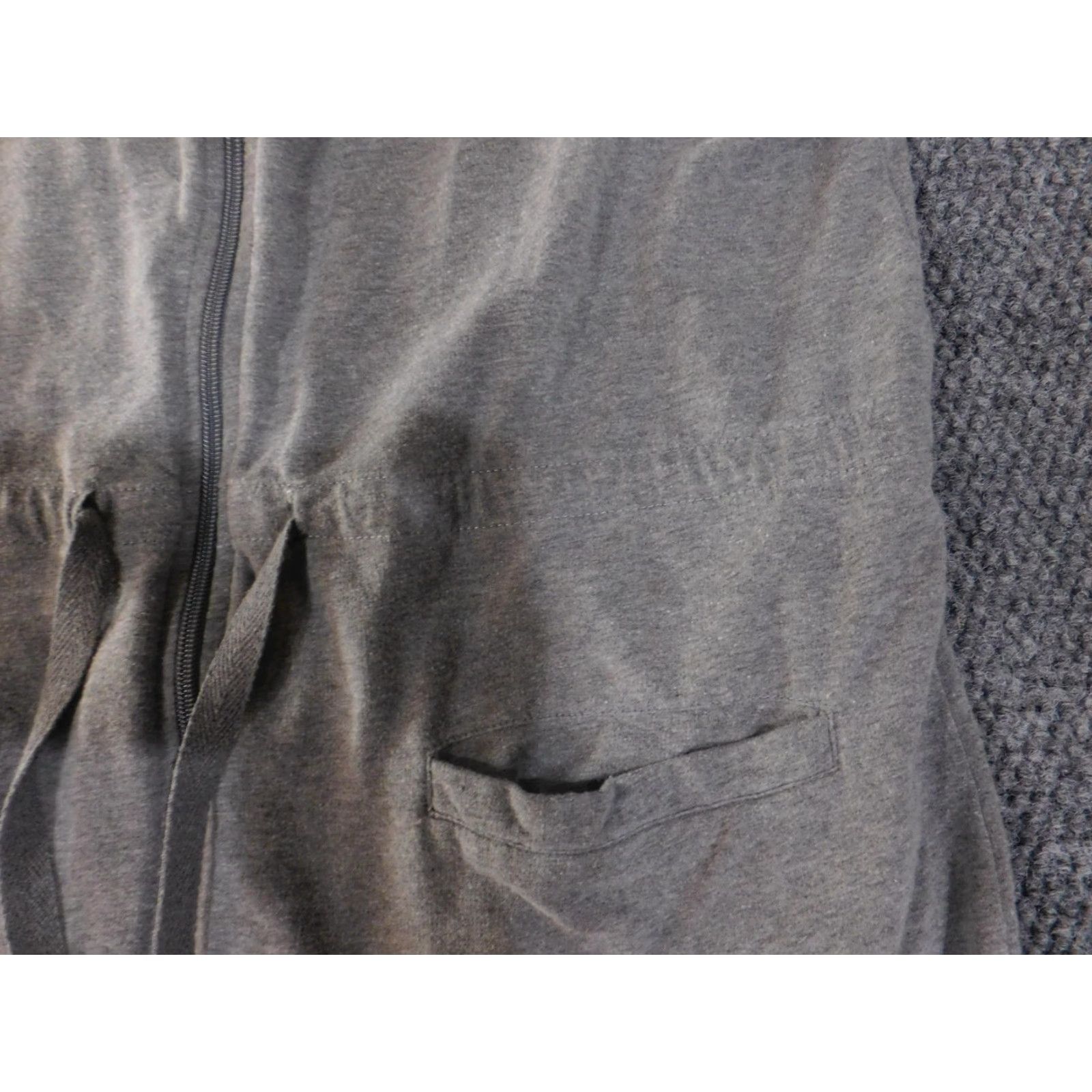 Loft LOFT Jacket Womens Medium Gray Zip Up Long Lightweight Pockets Casual Drawstring Size M / US 6-8 / IT 42-44 - 5 Thumbnail