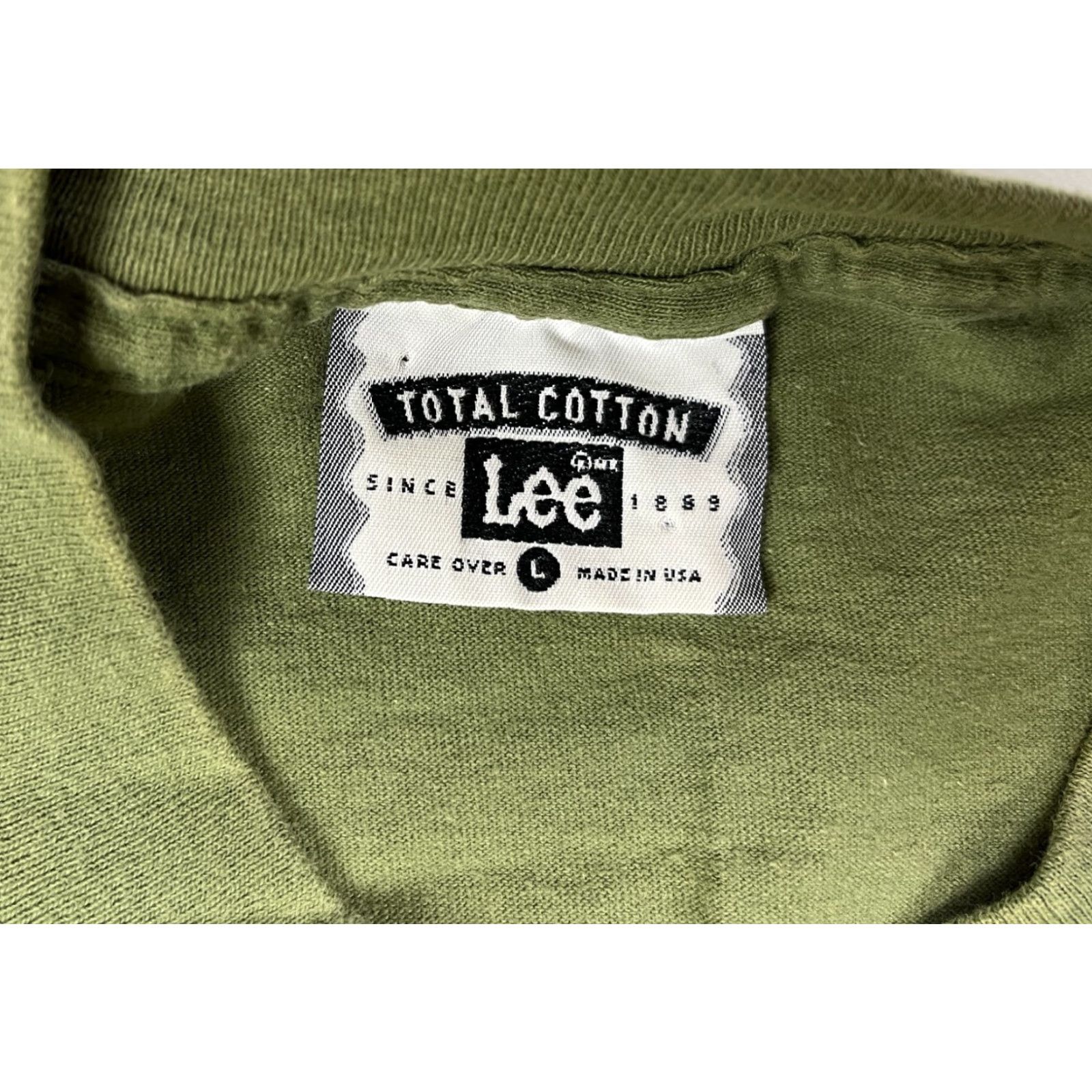 Lee VINTAGE Lee Men's 90s Northwoods Fishing T-Shirt Embroidered Made in USA Sz L Green Cotton Short Sleeve Crew Neck Size US L / EU 52-54 / 3 - 4 Thumbnail
