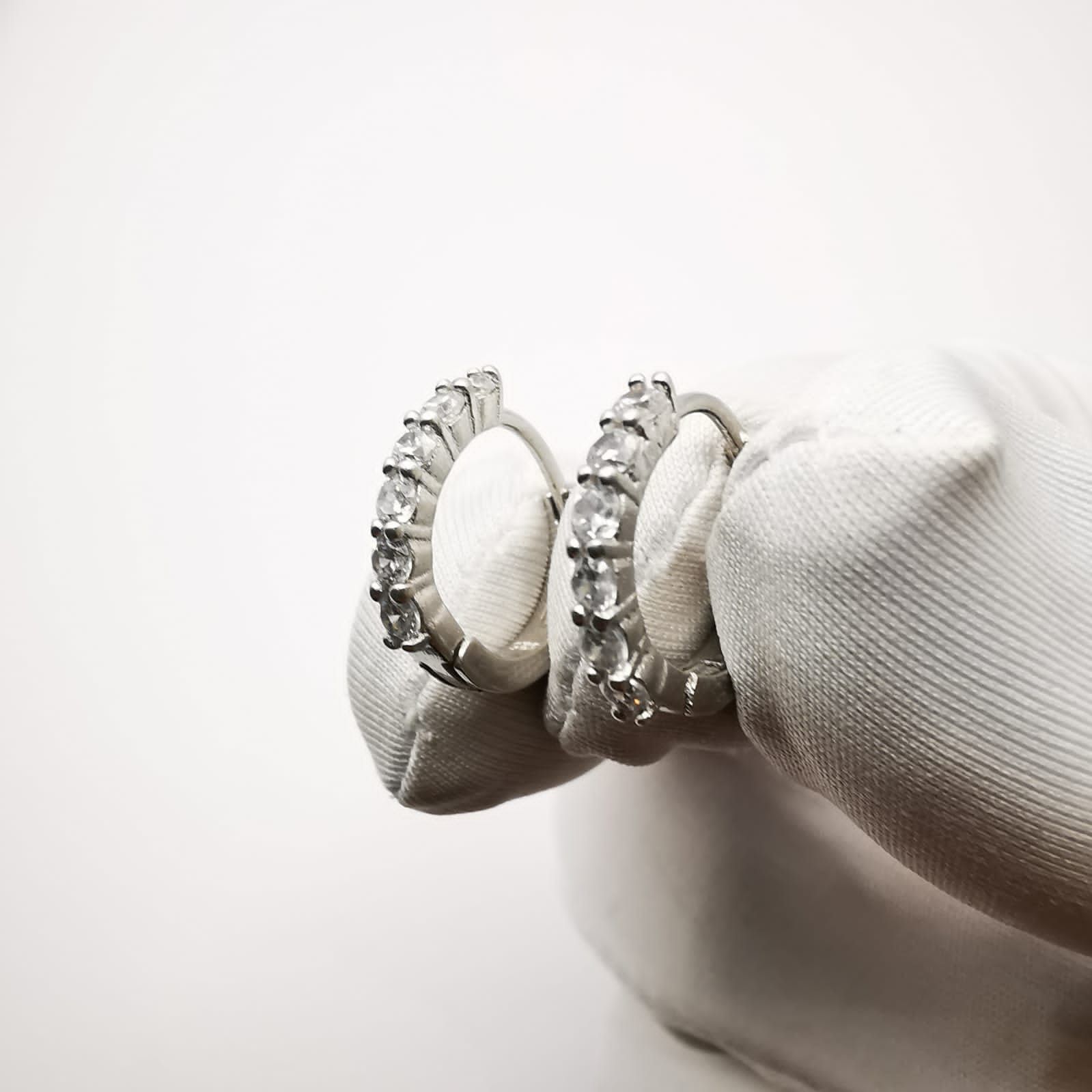 Sterling Silver × Vintage Vintage Earrings For Girl 925 Sterling Silver with Zirconia Size ONE SIZE - 5 Thumbnail