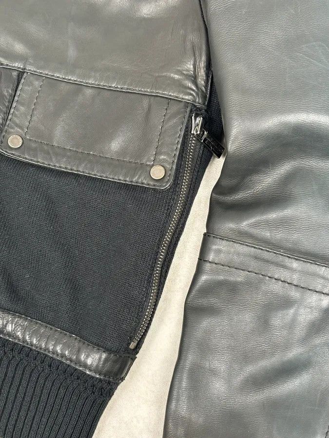 Dirk Bikkembergs AW2008 Dirk Bikkembergs Black Leather Contrast Block Jacket Size US M / EU 48-50 / 2 - 9 Thumbnail