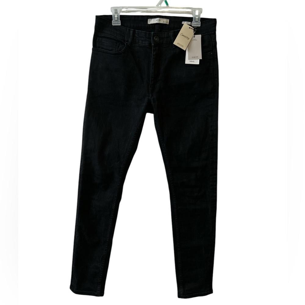 Designer MNG Slim Fit Black Jeans - Committed Collection Size US 40 / EU 56 - 1 Thumbnail