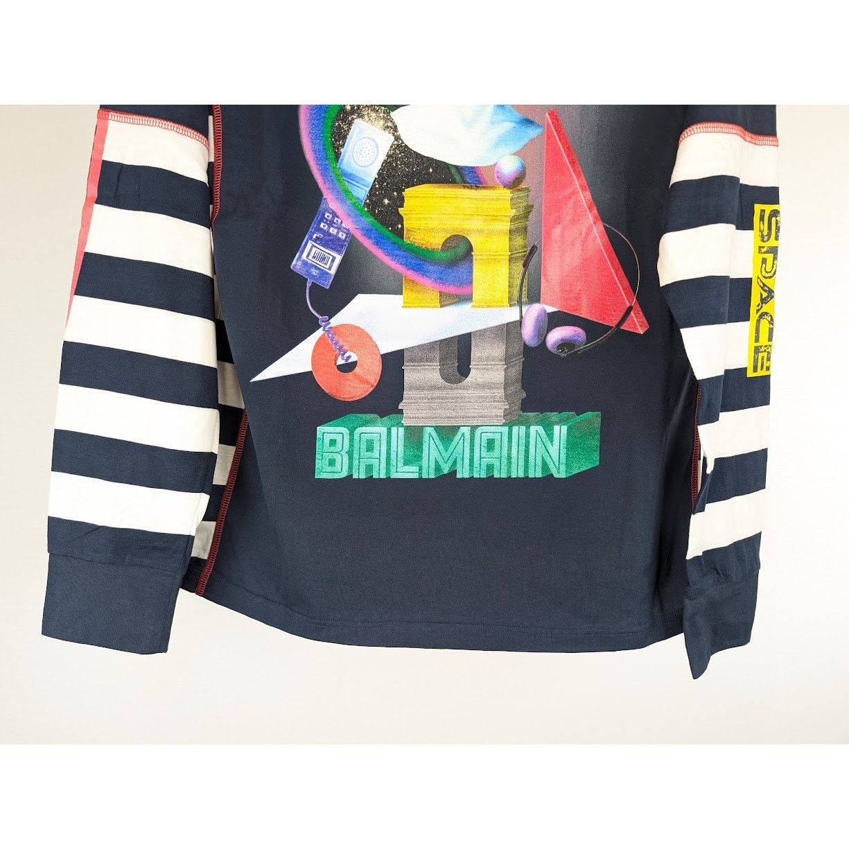 Balmain o1rshd1 Q:2 / Space Long Sleeve T-Shirt in Multicolor Size US M / EU 48-50 / 2 - 6 Thumbnail