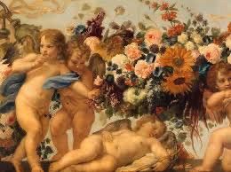 Vintage Cupids and garlands of flowers Size US L / EU 52-54 / 3 - 5 Thumbnail