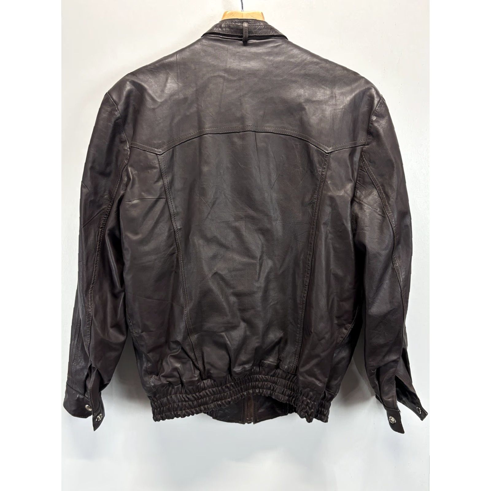 Vintage VINTAGE Balbro Sheepskin Bomber Jacket Coat Men 44 Brown 80s Classic Fall Winter Long Sleeve Zip Snap Lining Shearling Mens Size 44 Size US S / EU 44-46 / 1 - 3 Thumbnail