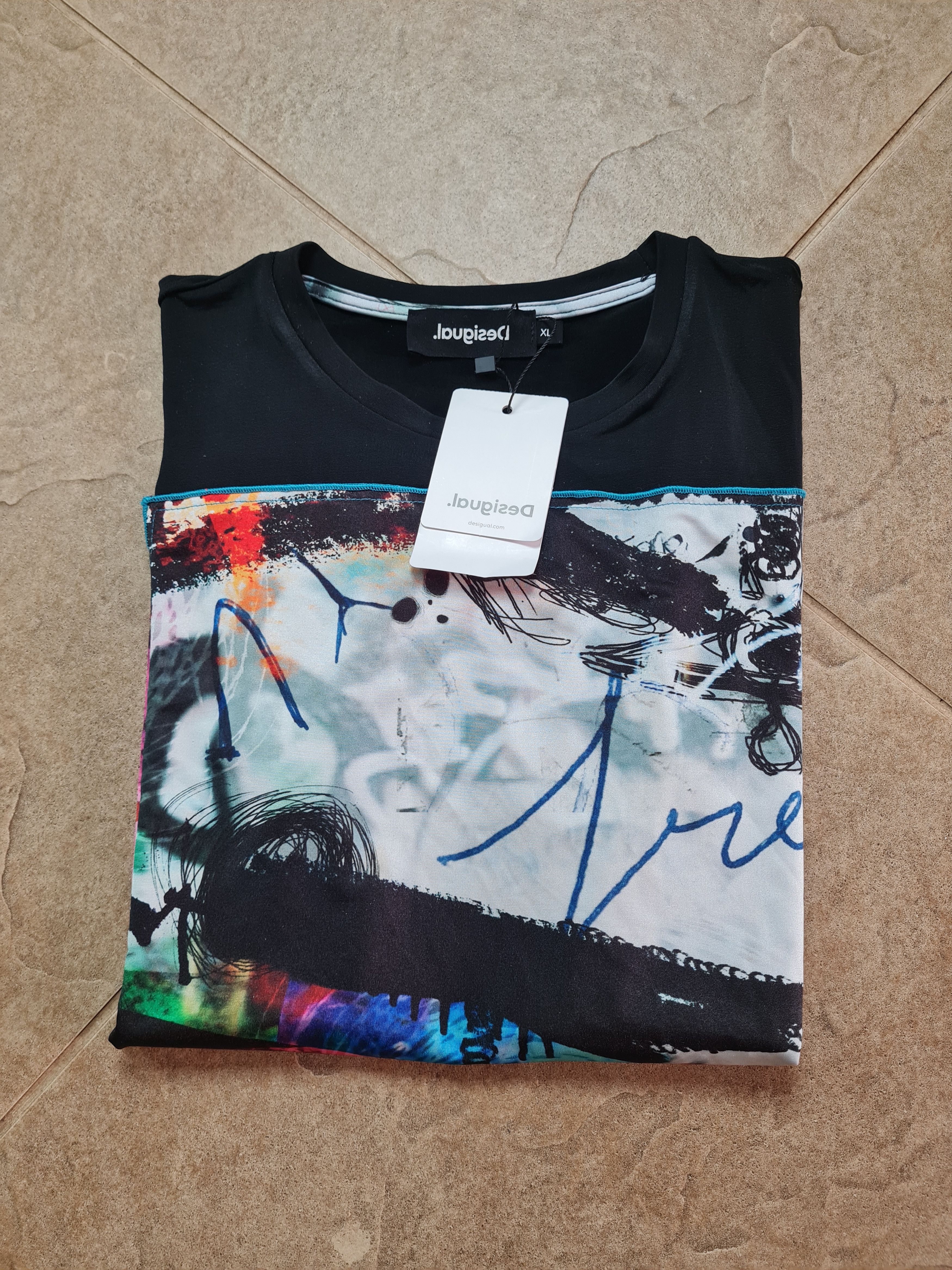 Desigual Womens Arty patchwork T-shirt Desigual Multicolor Size Xl Size XL / US 12-14 / IT 48-50 - 13 Thumbnail
