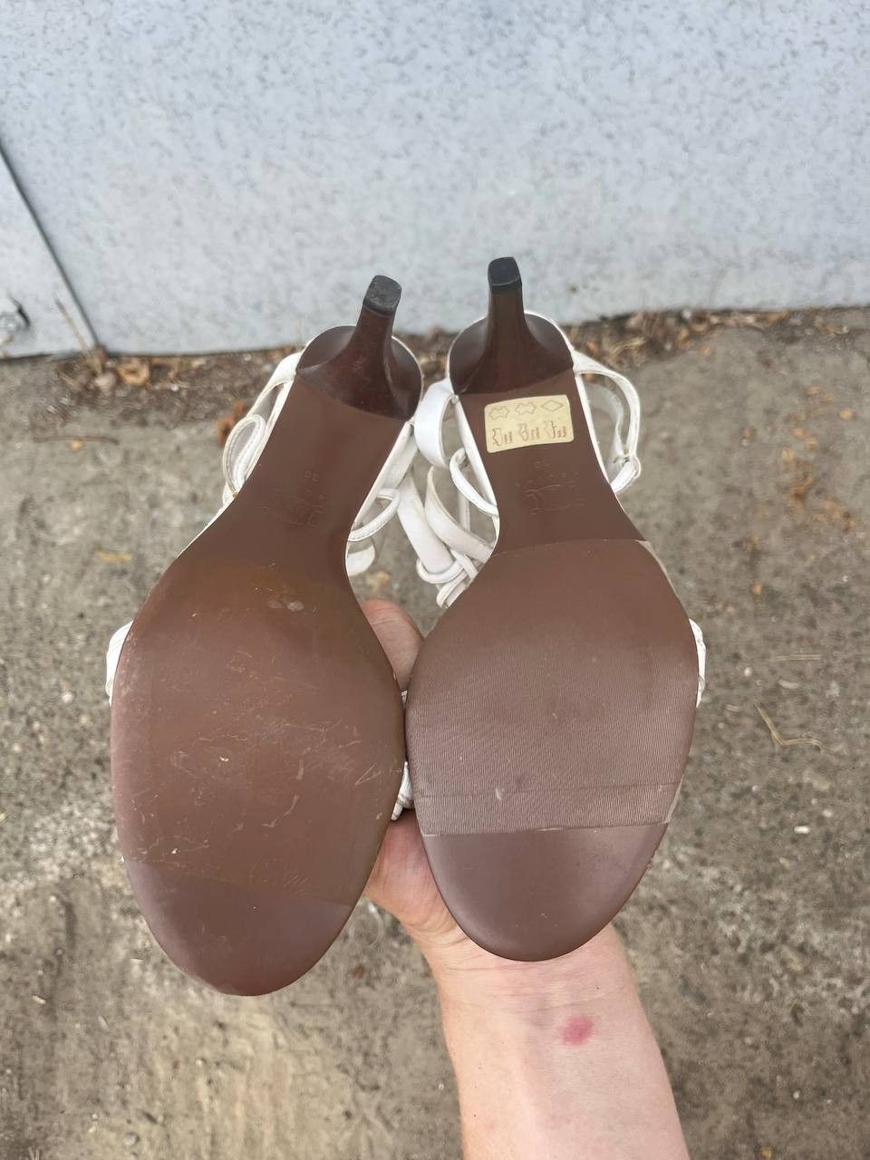 Celine Vintage Celine Leather Faded Sandals Heels Size US 9 / IT 39 - 10 Thumbnail