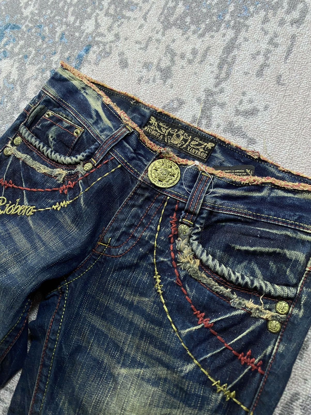 Tornado Mart Japanes Riobera Emboidery Distressed Flared Jeans Size US 30 / EU 46 - 5 Thumbnail