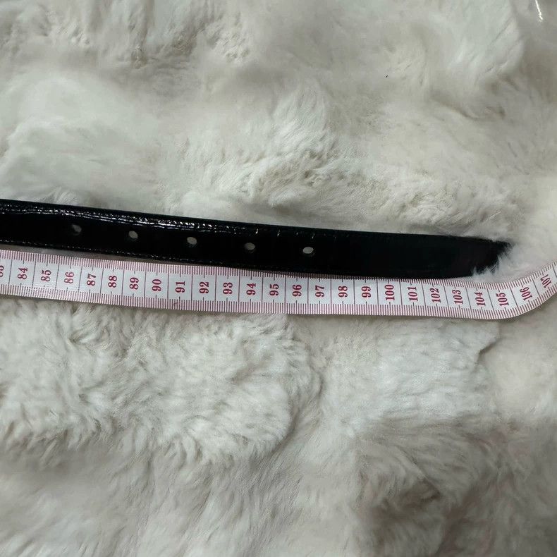 Saint Laurent Paris Saint Laurent Paris Black and silver logo embossed belt be Size ONE SIZE - 9 Thumbnail