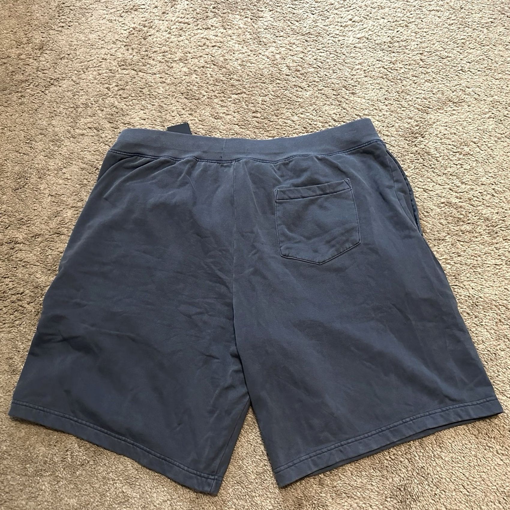 Polo Ralph Lauren VINTAGE Polo Ralph Lauren Shorts Mens 2XLT Fleece Navy Pockets Drawstring Elastic Waist 10 In Inseam Regular Logo Sports Preppy Cotton Blend Size US XXL / EU 58 / 5 - 4 Thumbnail
