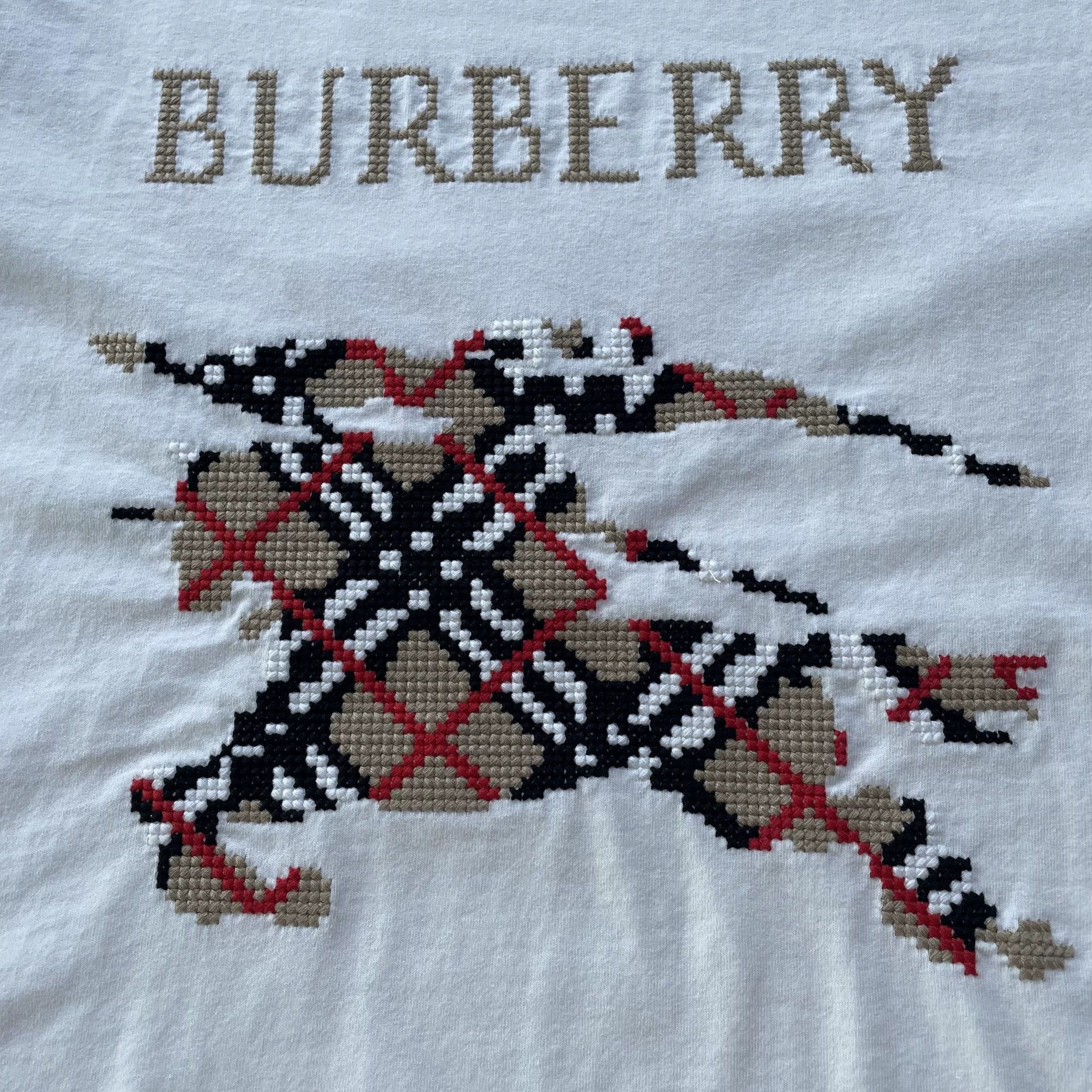 Burberry BURBERRY ss25 X-Stitch Eq Tee Women Chalk White XS Size XS / US 0-2 / IT 36-38 - 3 Thumbnail