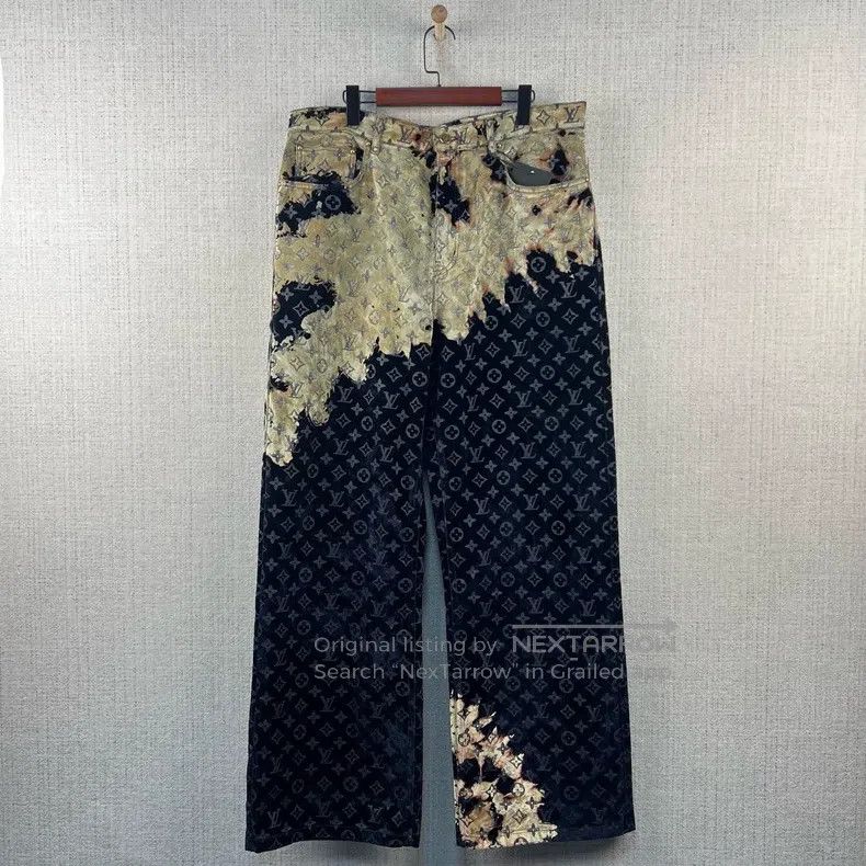Louis Vuitton Louis Vuitton SS24 Faded Fire Cloud Pattern Loose Jeans Size US 36 / EU 52 - 1 Thumbnail