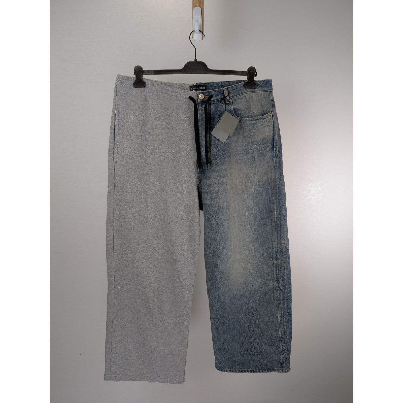 Balenciaga o1rshd1 Organic Denim Hybrid Baggy Pants Jean Outback Blue Size US 32 / EU 48 - 1 Thumbnail