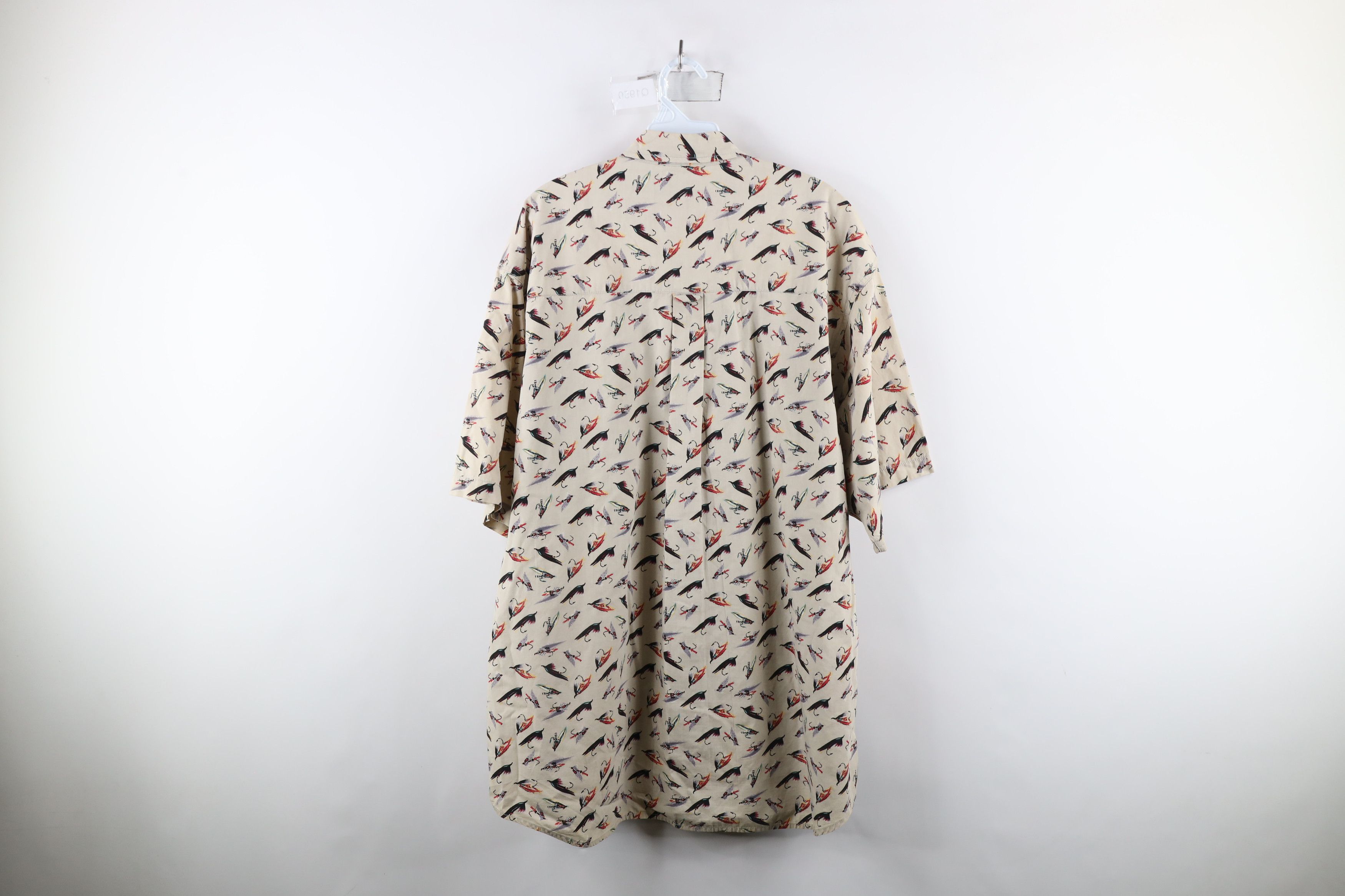 Columbia × Vintage Vintage 90s Columbia Over Print Short Sleeve Button Shirt Size US XXL / EU 58 / 5 - 8 Thumbnail