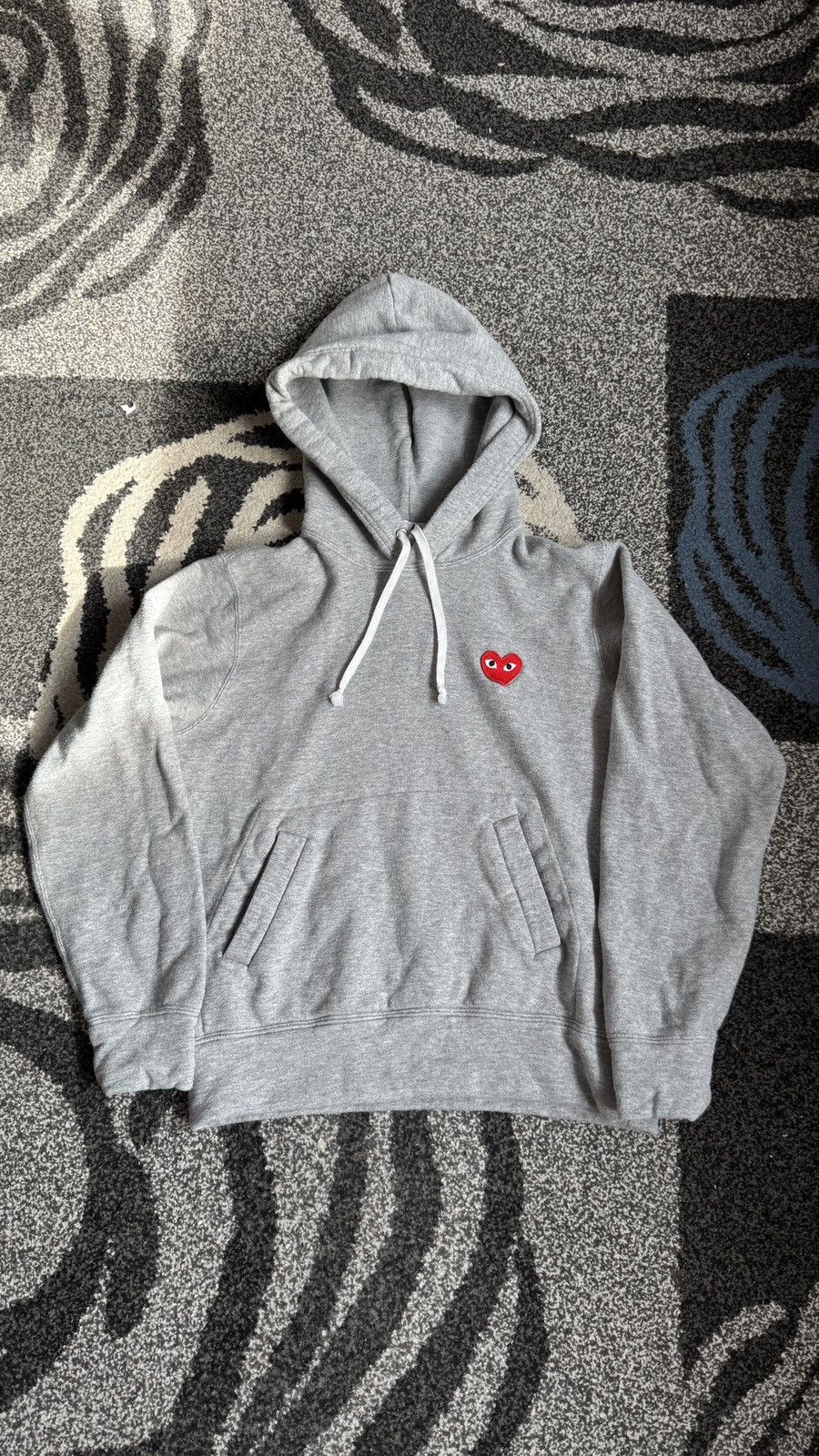Cdg grey hoodie hotsell