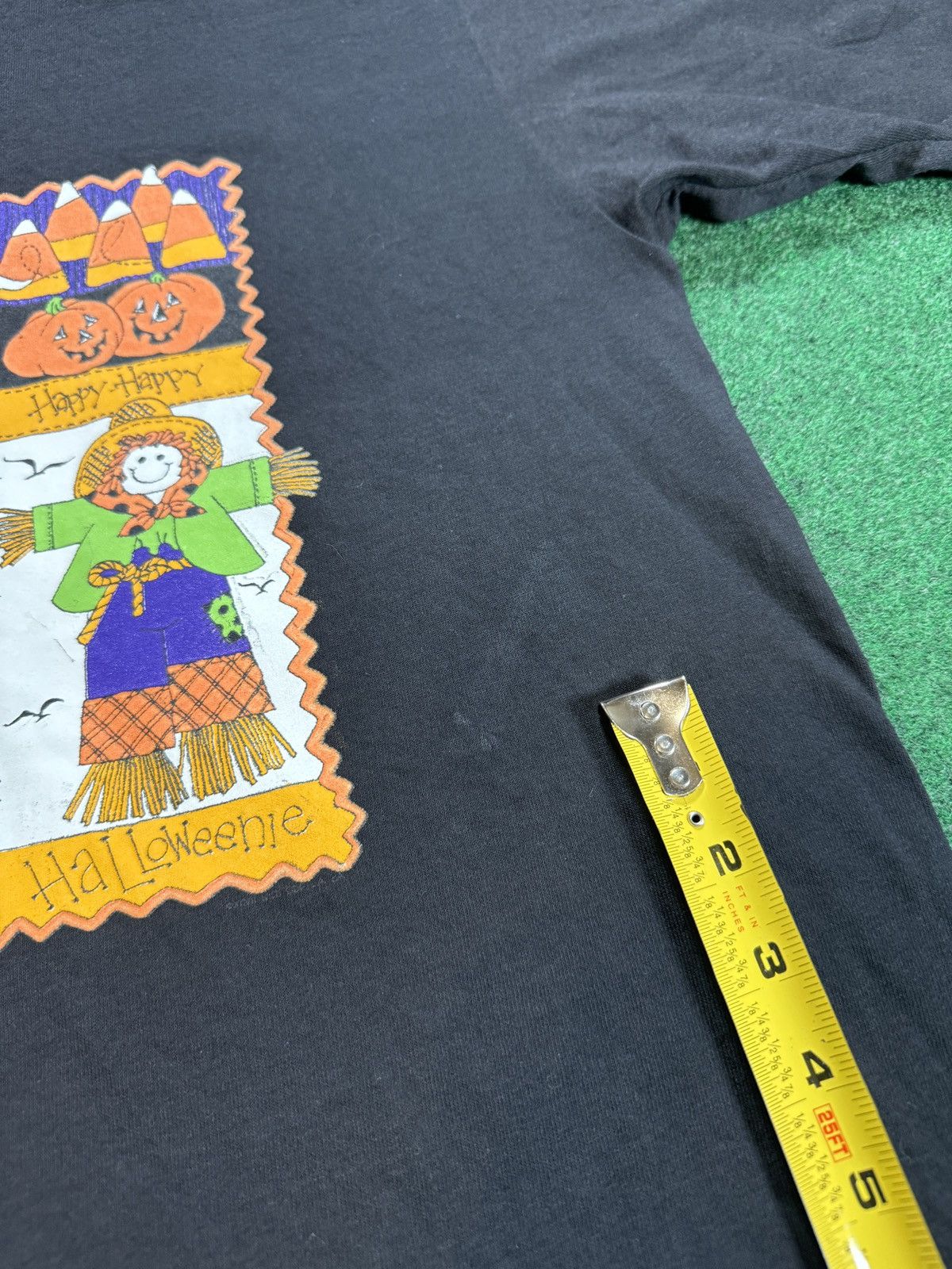 All Sport × Vintage Vintage 90s Halloween Black Cat Witch Ghost Spooky T Shirt Size US L / EU 52-54 / 3 - 8 Thumbnail