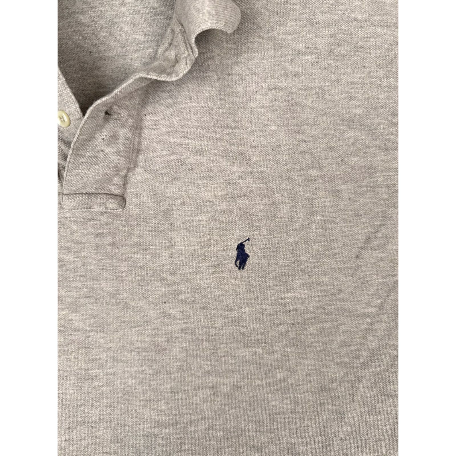 Ralph Lauren VINTAGE Ralph Lauren Polo Shirt Adults XL Gray 100% Cotton Jersey Polo Shirt Mens Large Gray 100% Cotton Vintage Men's Polo Size US XL / EU 56 / 4 - 6 Thumbnail
